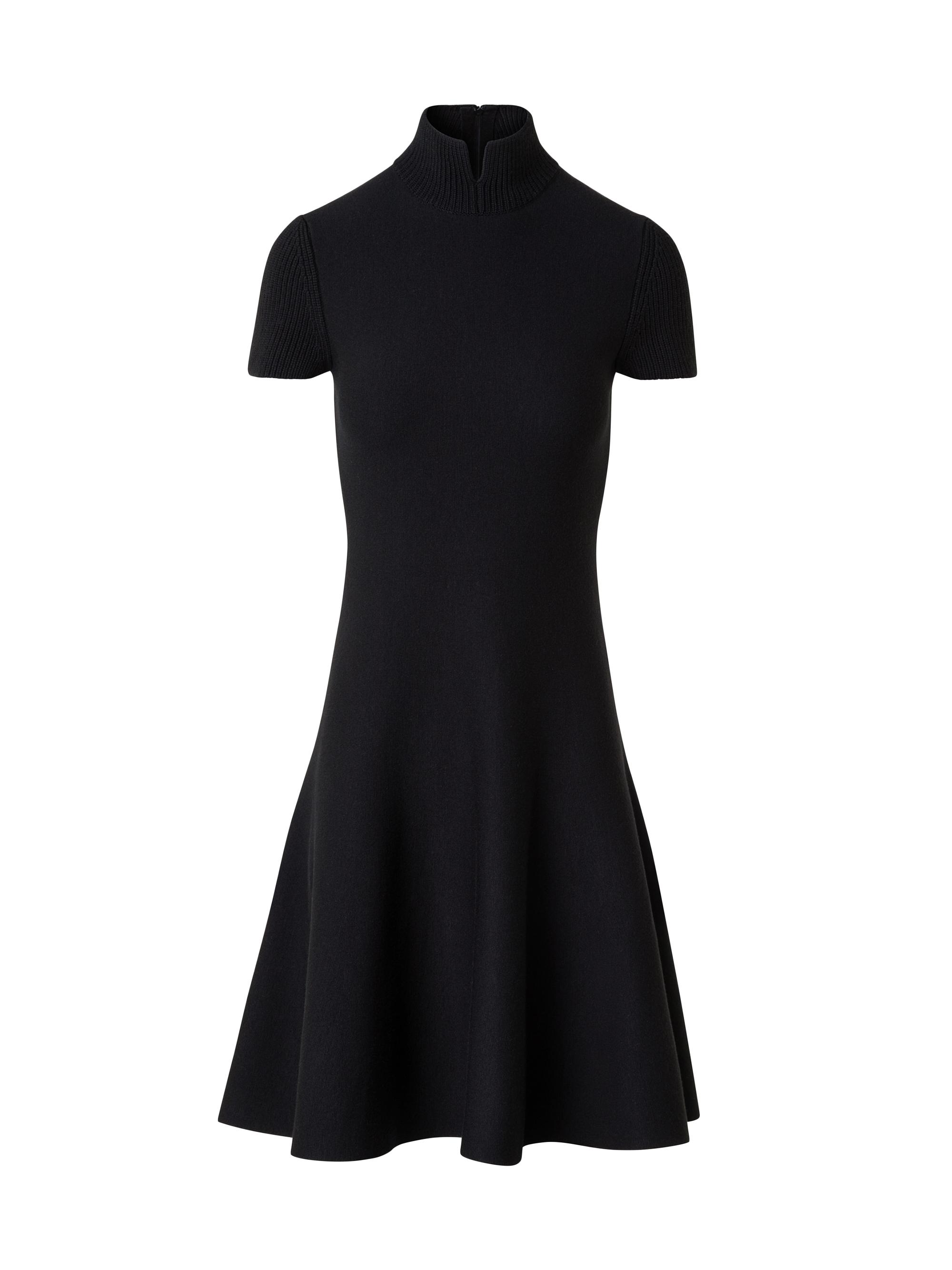 Akris punto Women's Wool-Blend Fit-And-Flare Dress - Black