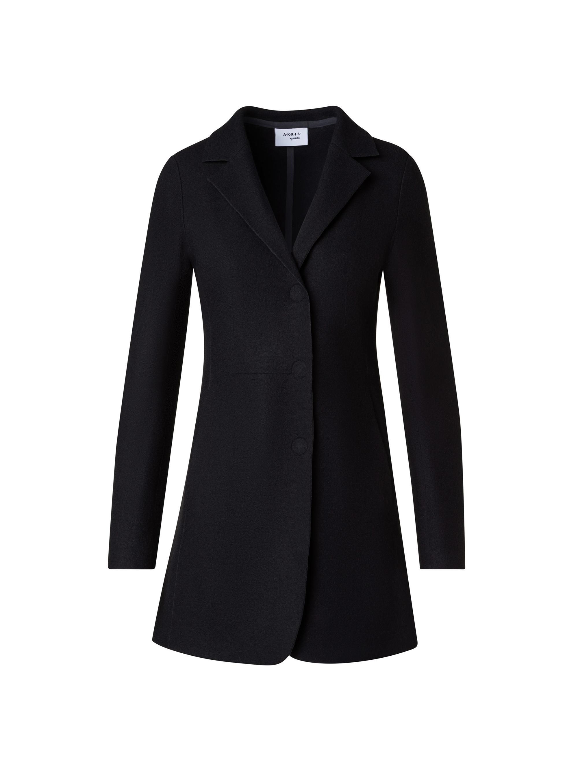 Akris punto Women's Felted Wool Single-Breasted Jacket Dress - Black