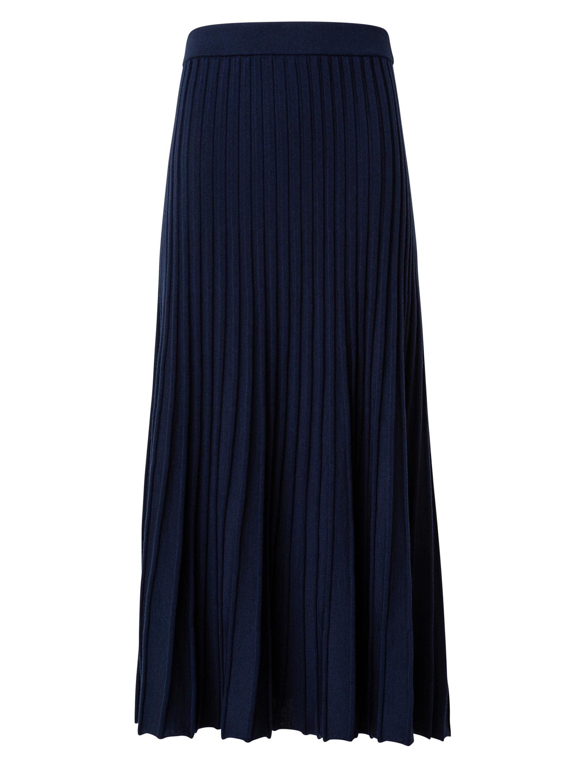 Akris punto Women's Knit Wool Flared Midi-Skirt - Navy