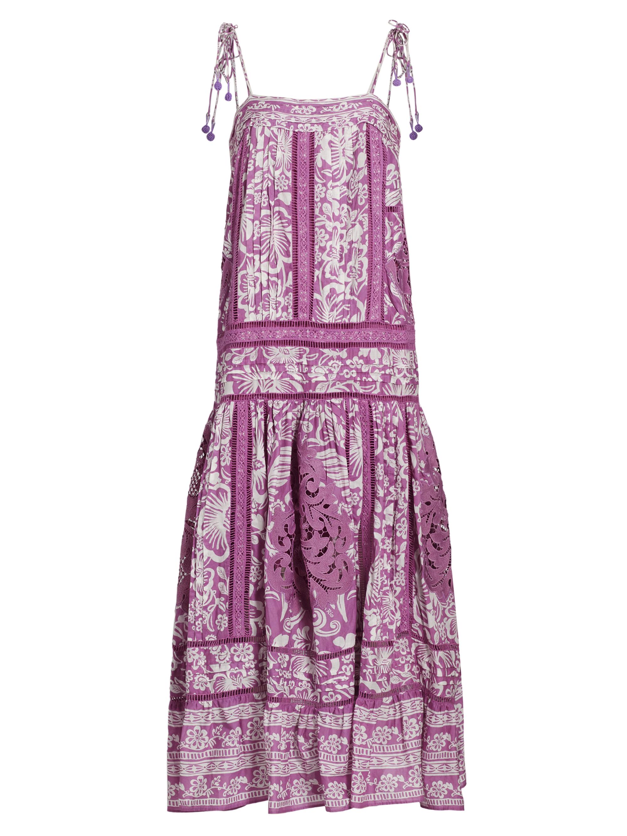 Farm Rio Women's Sweet Garden Floral Shift Maxi Dress - Sweet Garden Lilac