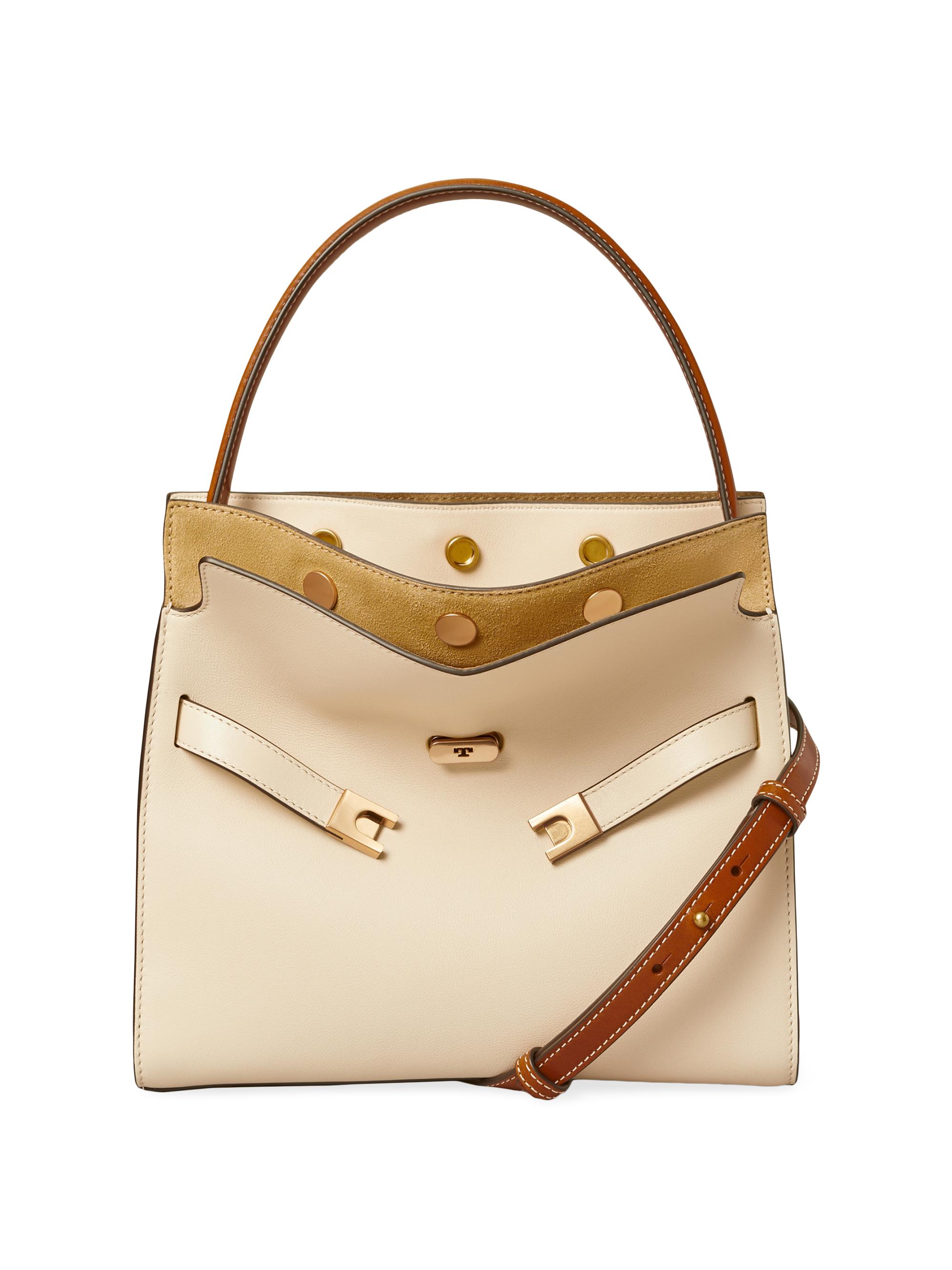 Tory Burch Women's Lee Radziwill  Double Leather Bag - New Cream