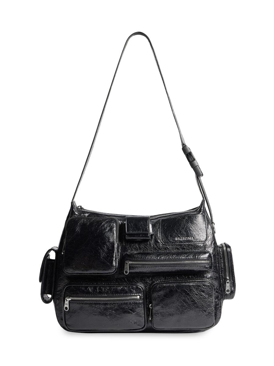【ちゃいろ】BALENCIAGA Superbusy ホワイト の ウィメンズ Superbusy ラージ スリングバッグ