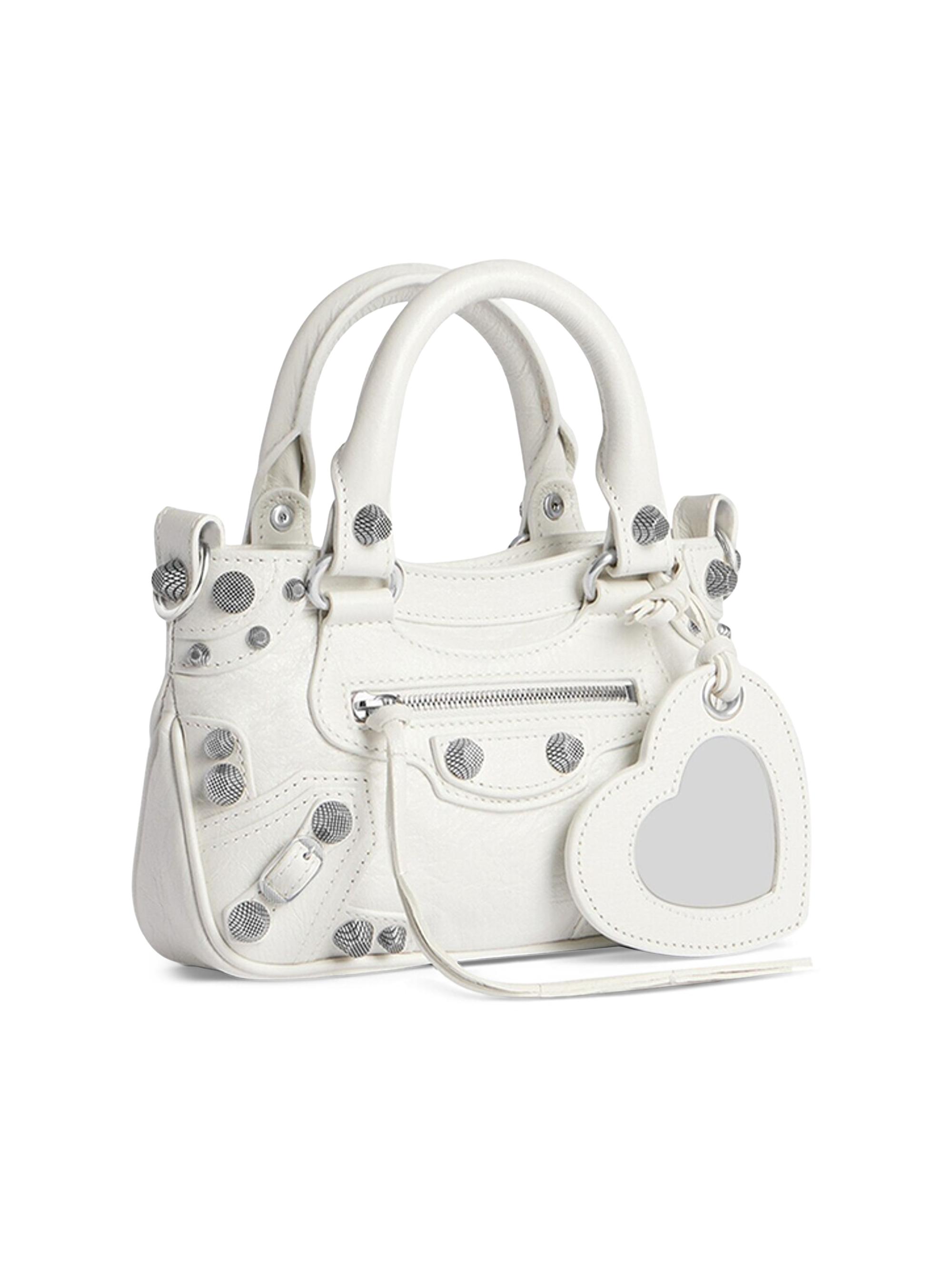 Balenciaga Women's Neo Cagole Mini Top Handle Bag - White