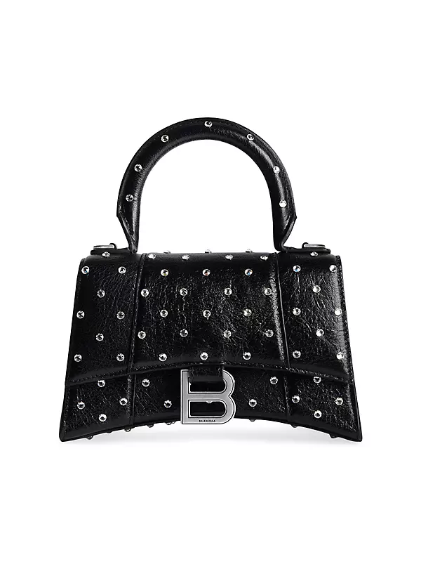 Shop Balenciaga Hourglass XS Handbag with Rhinestones | Saks Fifth 