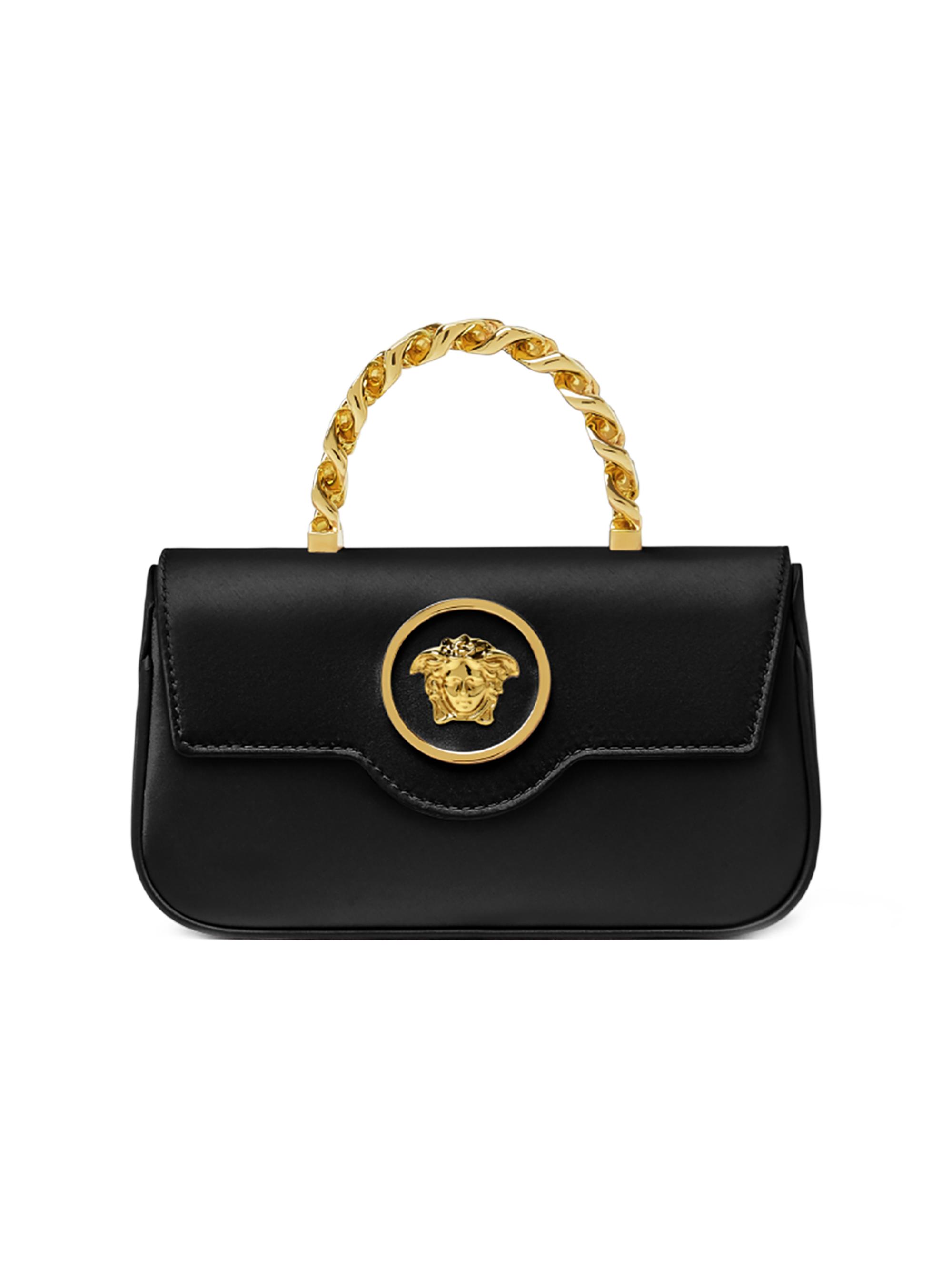 Versace Mini La Medusa Satin Top Handle Bag | Saks Fifth Avenue