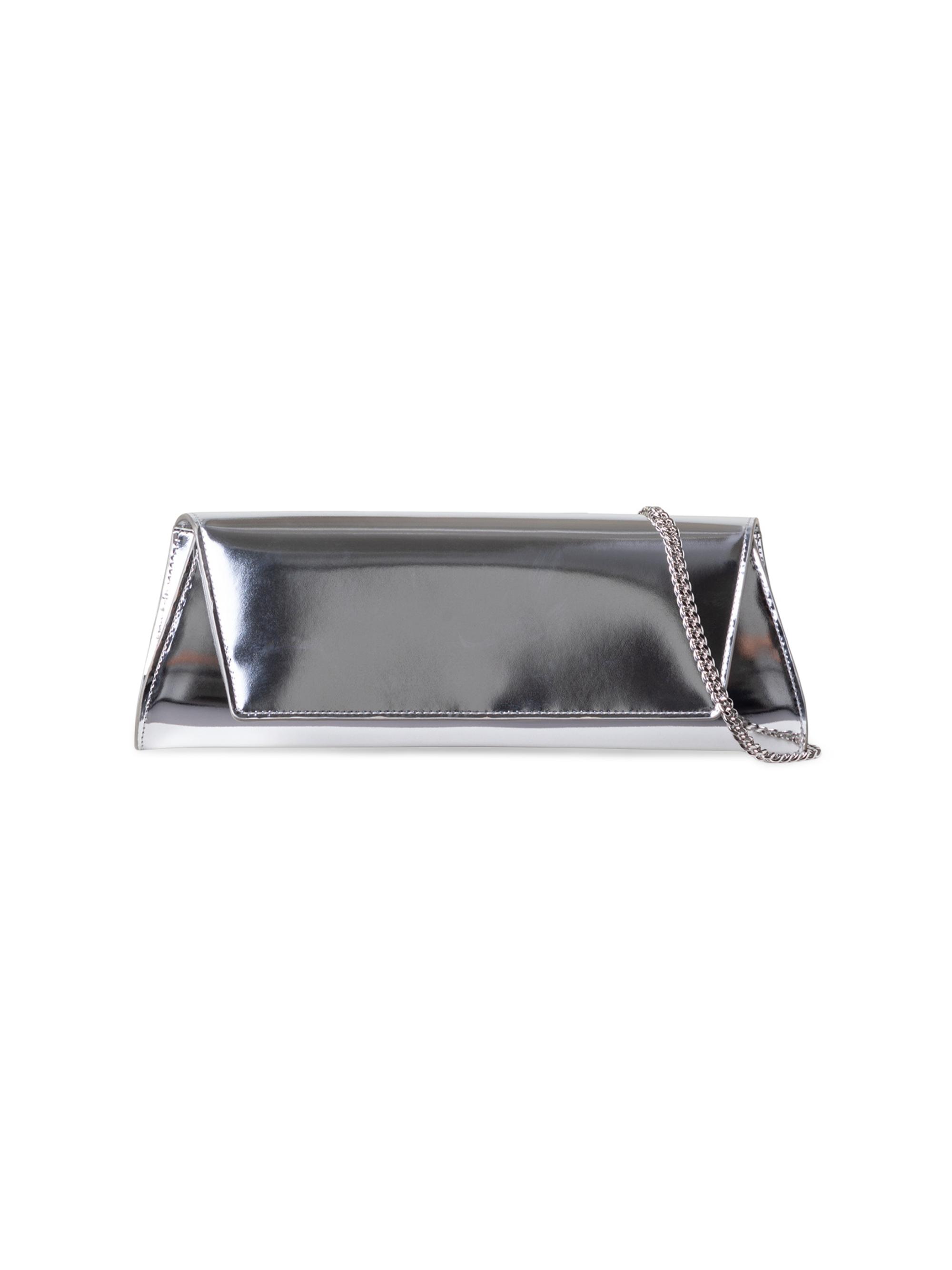 Akris Women's Anouk  Leather Clutch - Silver Metallic
