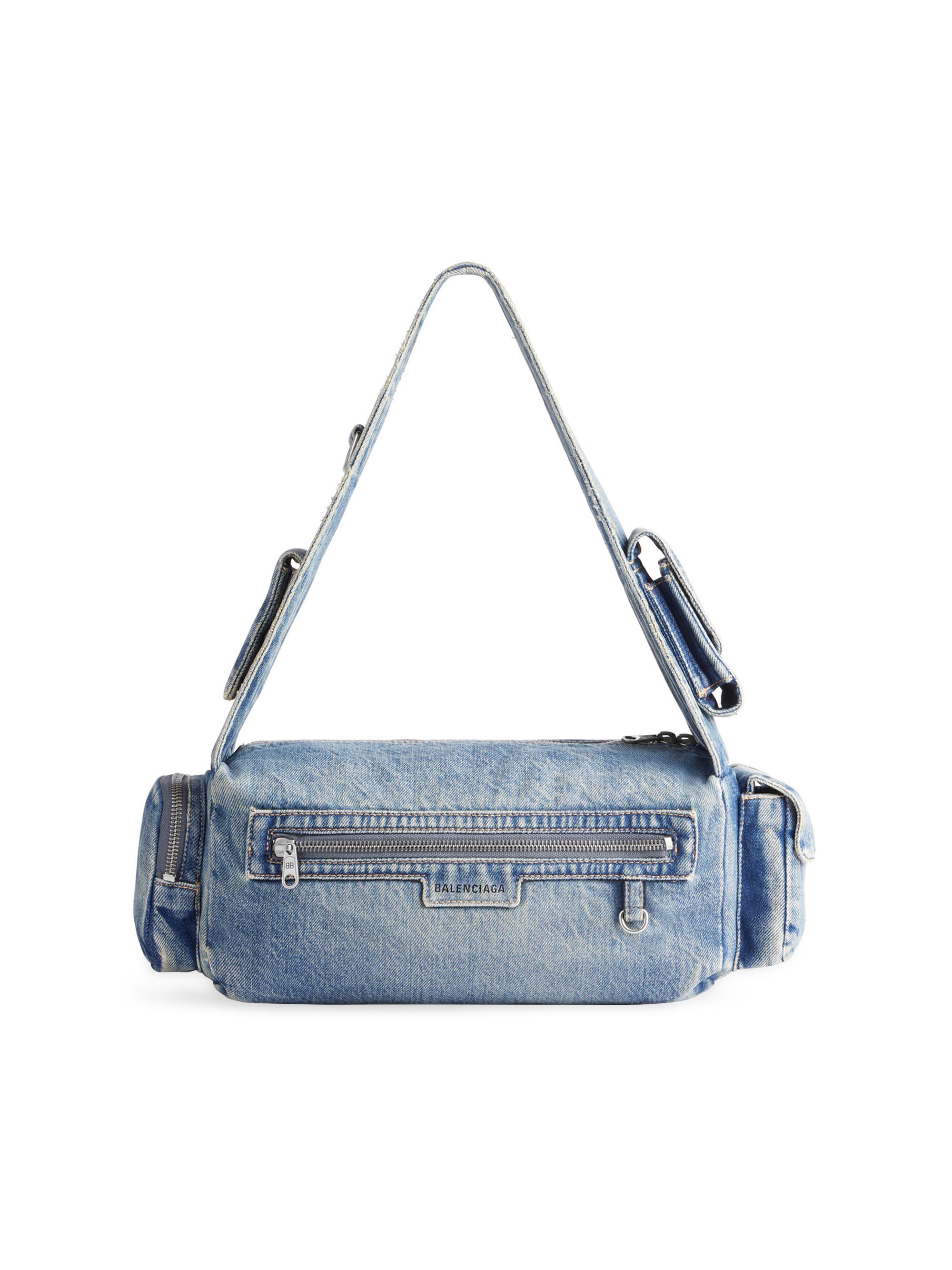 Balenciaga Superbusy Small Sling Shoulder Bag in Denim