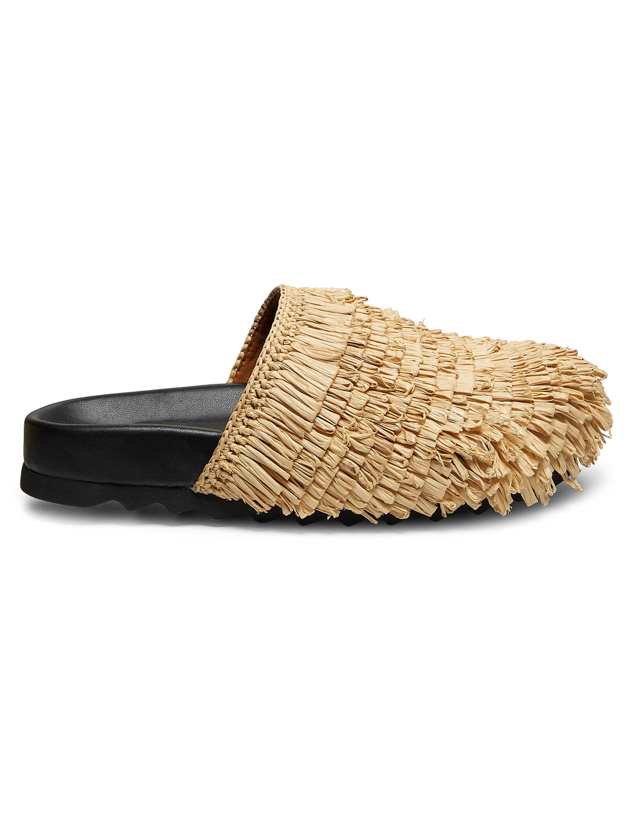 Stella McCartney Women's Summer Loving Elyse Faria Fringed Raffia Mules - Natural