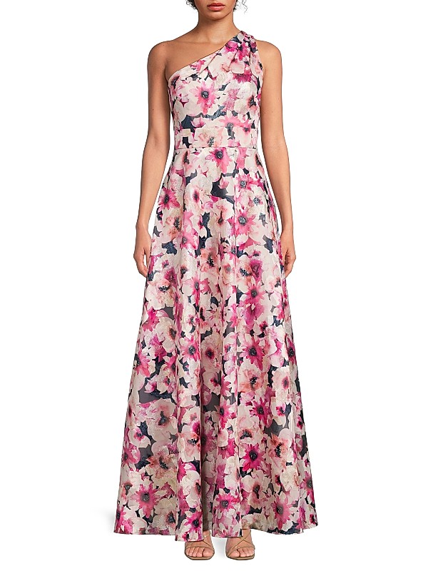 Shop Aidan Mattox Floral Jacquard Gown | Saks Fifth Avenue Shop Aidan Mattox Floral Jacquard Gown | Saks Fifth Avenue