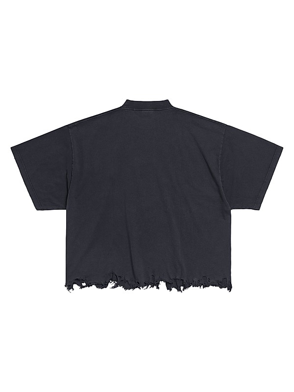 Shop Balenciaga Unity Sports Icon Cropped T-Shirt Large Fit Shop Balenciaga Unity Sports Icon Cropped T-Shirt Large Fit