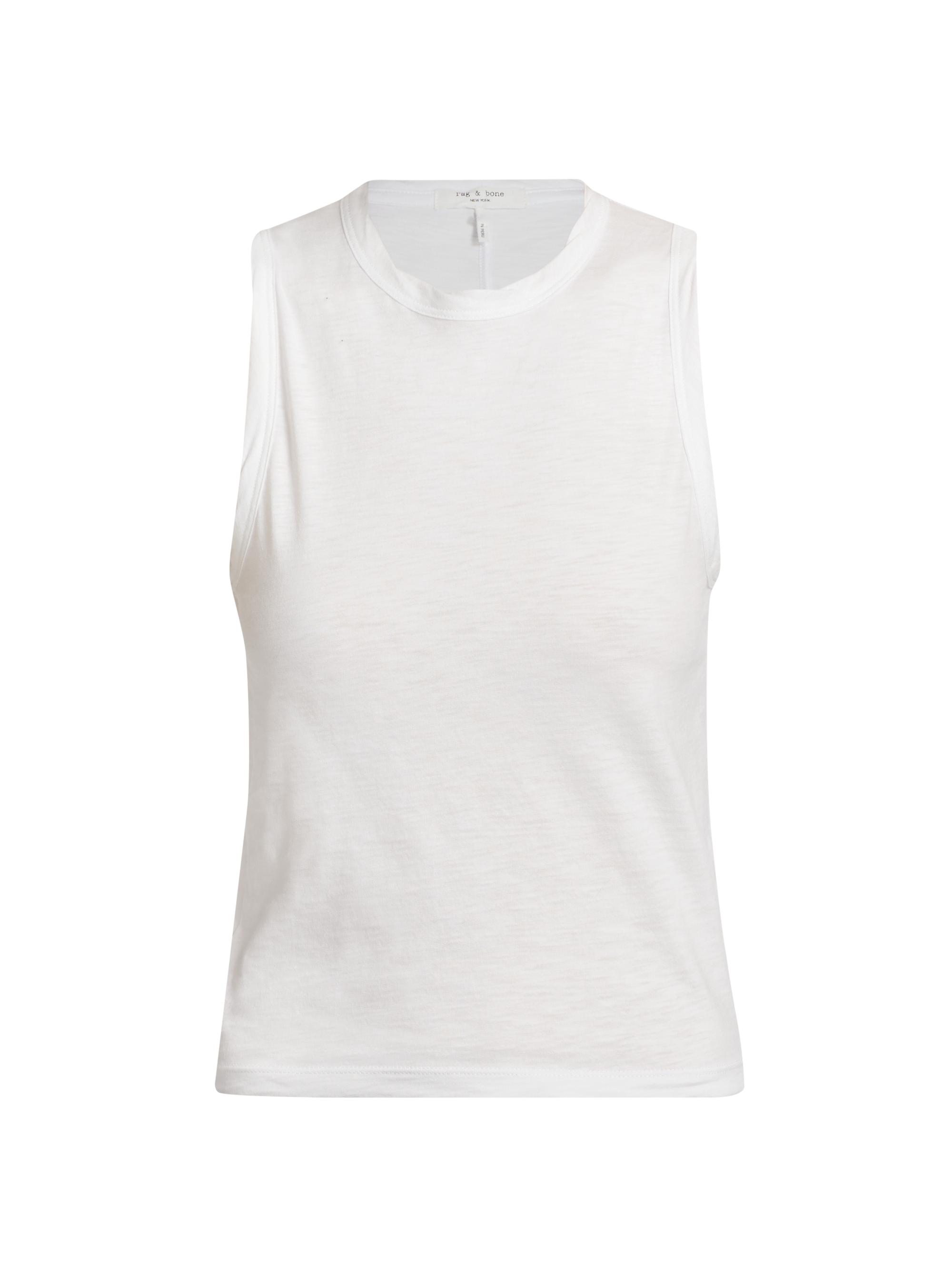 rag & bone Women's Sadie Cotton Jersey Muscle T-Shirt - White