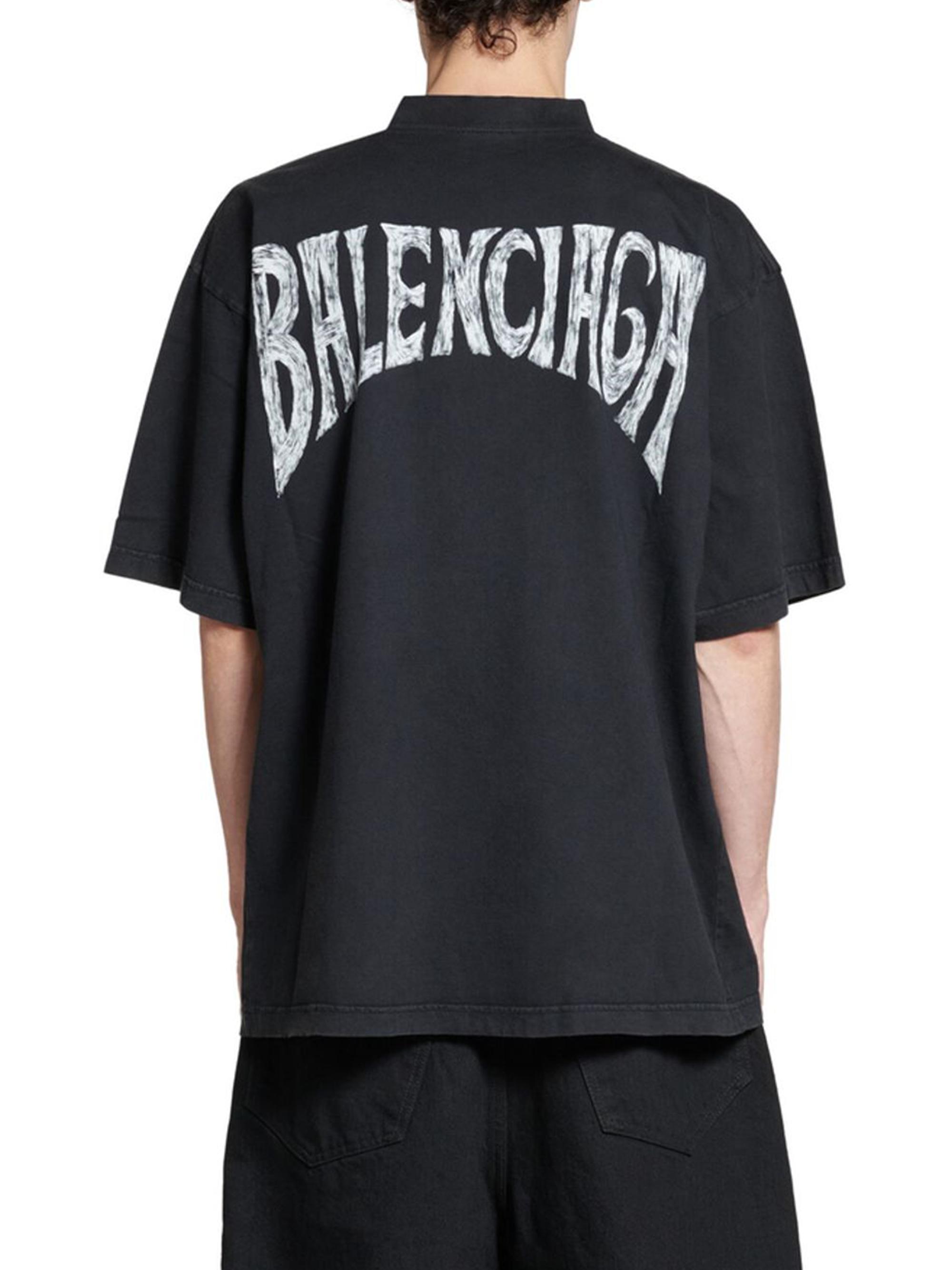 BALENCIAGA HANDDRAWN Tシャツ黒 Balenciaga Hand-Drawn T-Shirt Medium Fit | Saks Fifth Avenue
