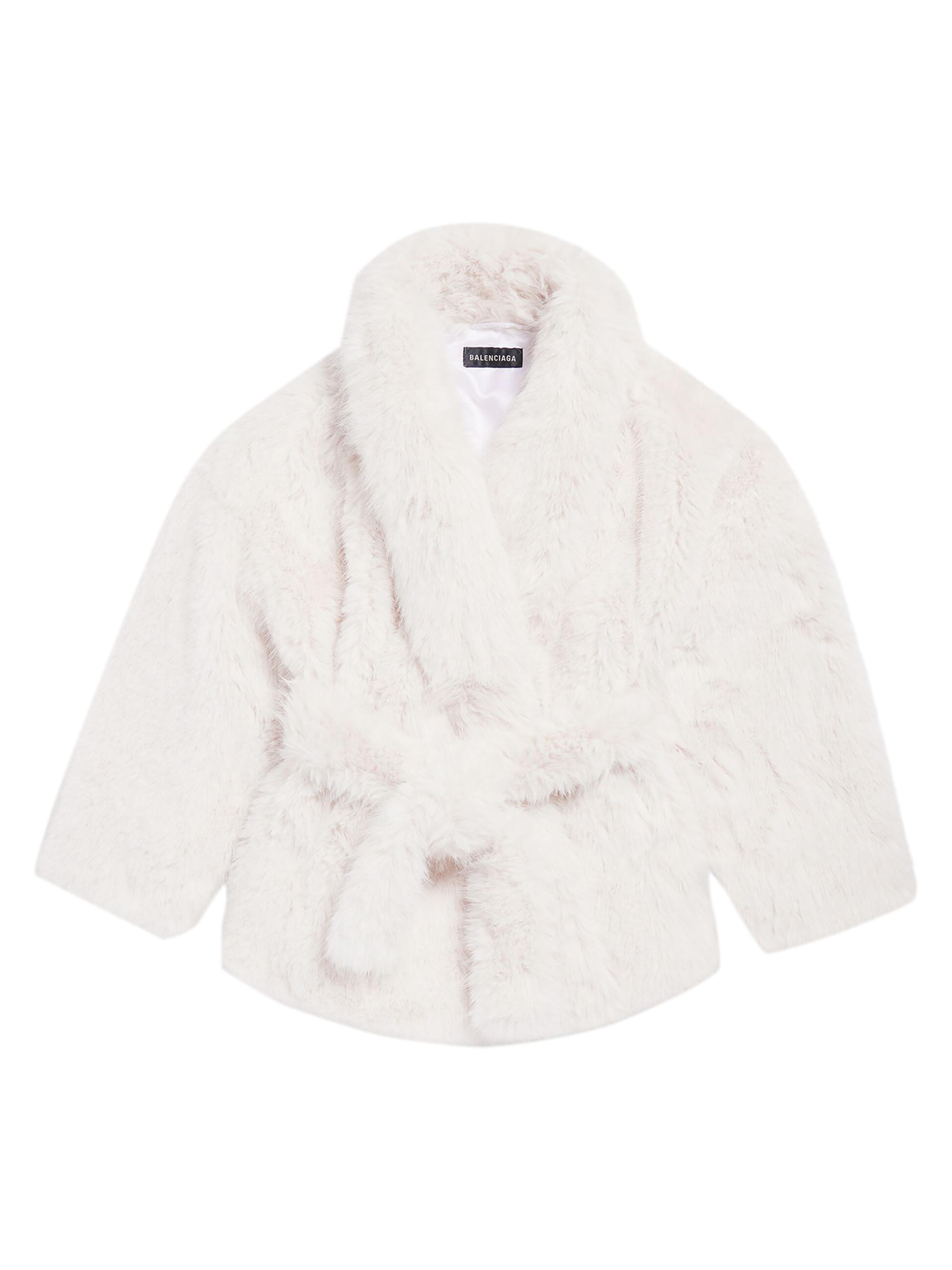 佳那様用BALENCIAGA/レディースCocoonムートンシャイニーラムスキン Balenciaga Cocoon Wrap Coat | Saks Fifth Avenue