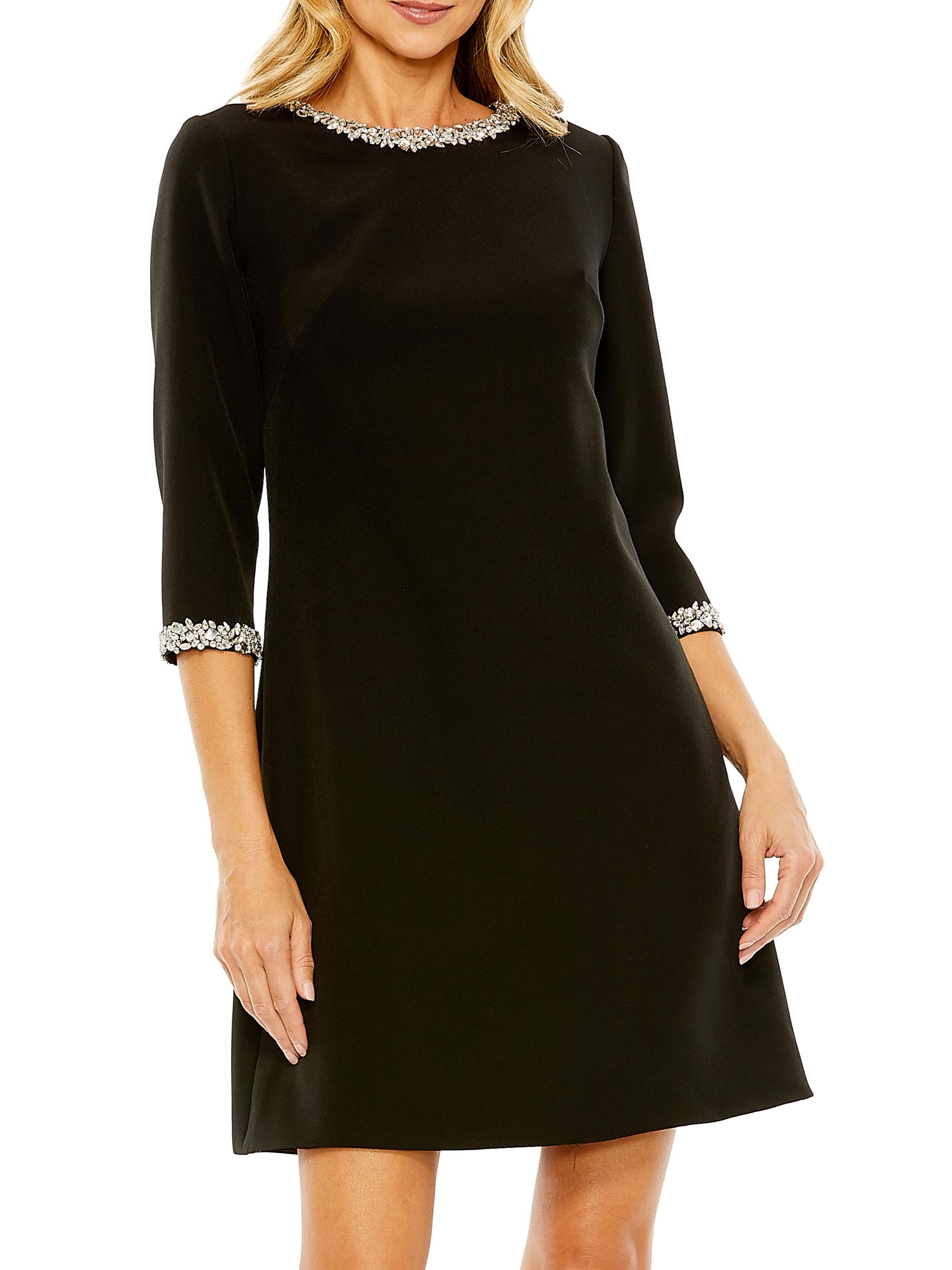 Mac Duggal Women's Embellished A-Line Cocktail Dress - Black
