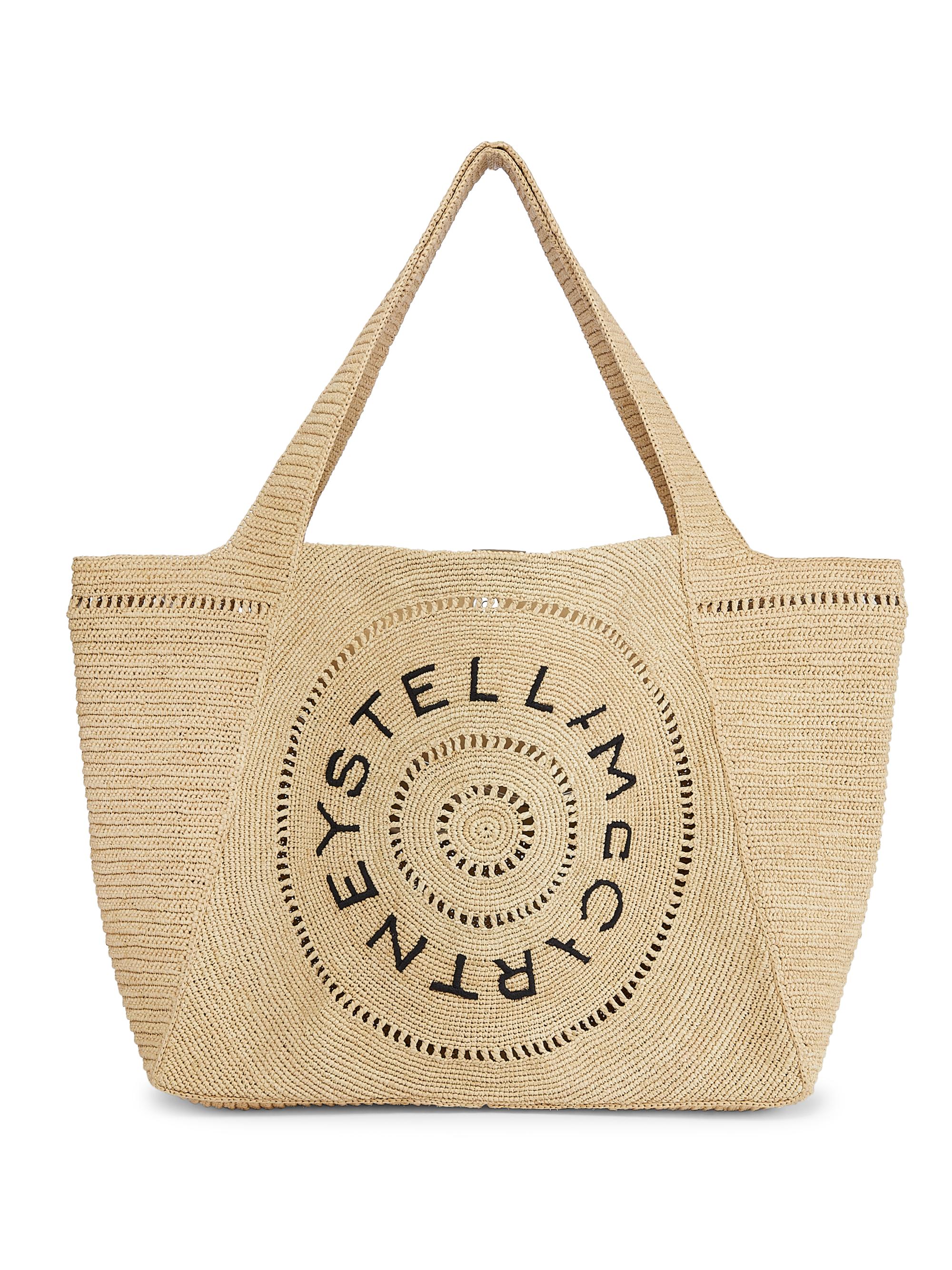 Stella McCartney Women's Logo Crochet Raffia Tote Bag - Natural
