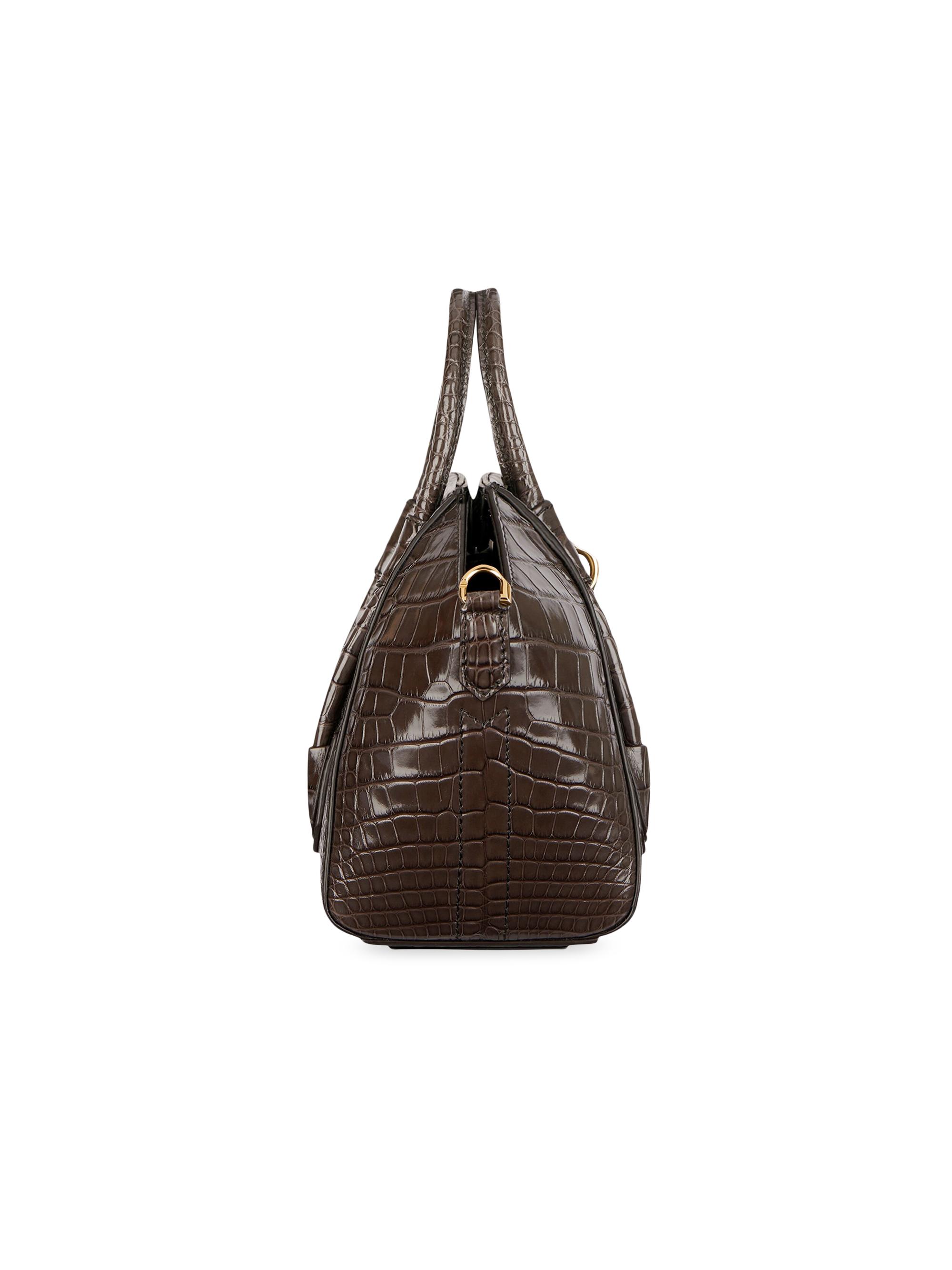 Givenchy Mini Antigona Lock Top Handle Bag in Crocodile | Saks
