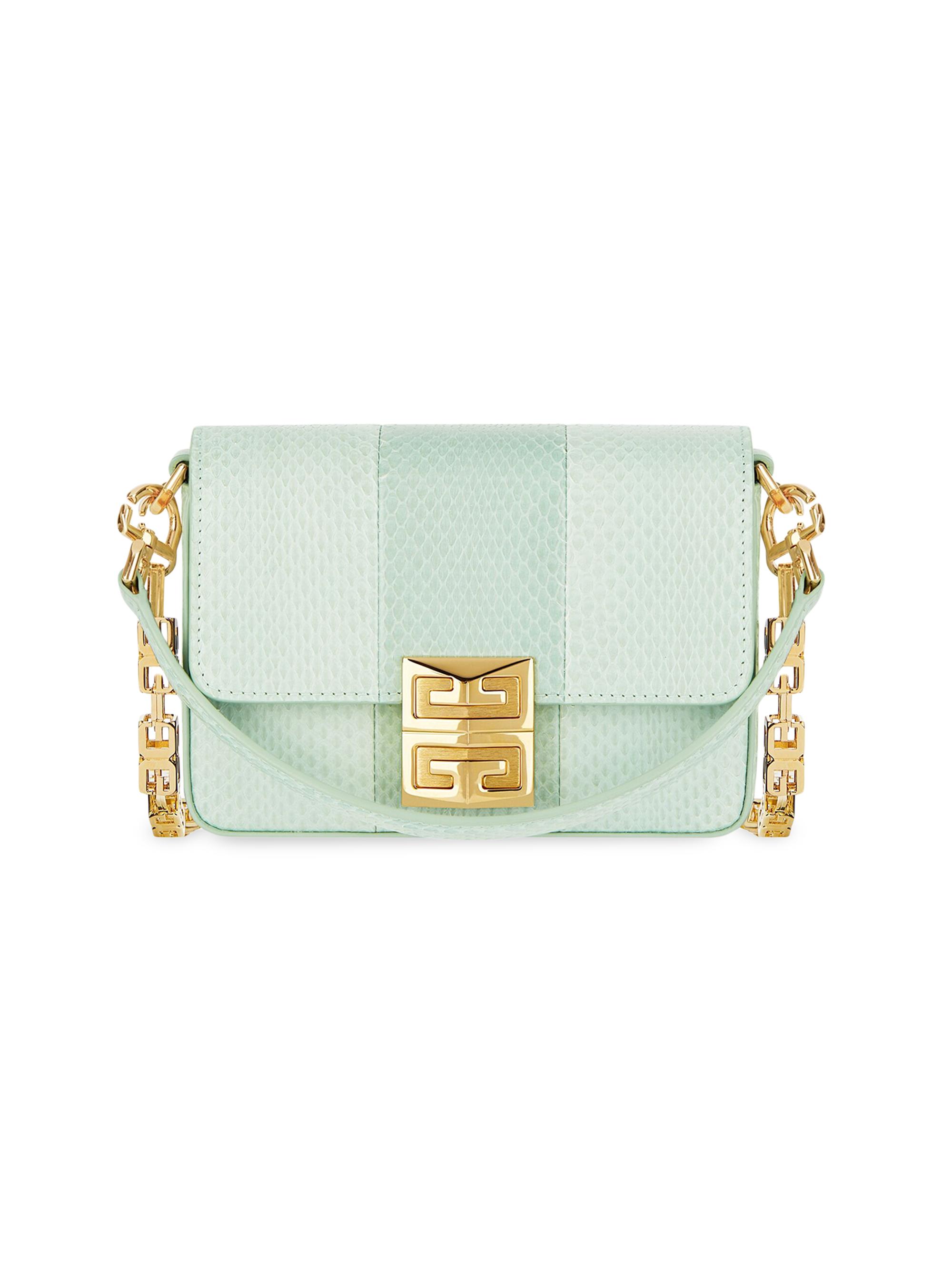 Givenchy Women's  4G Crossbody Bag in Ayers with Chain - Celadon