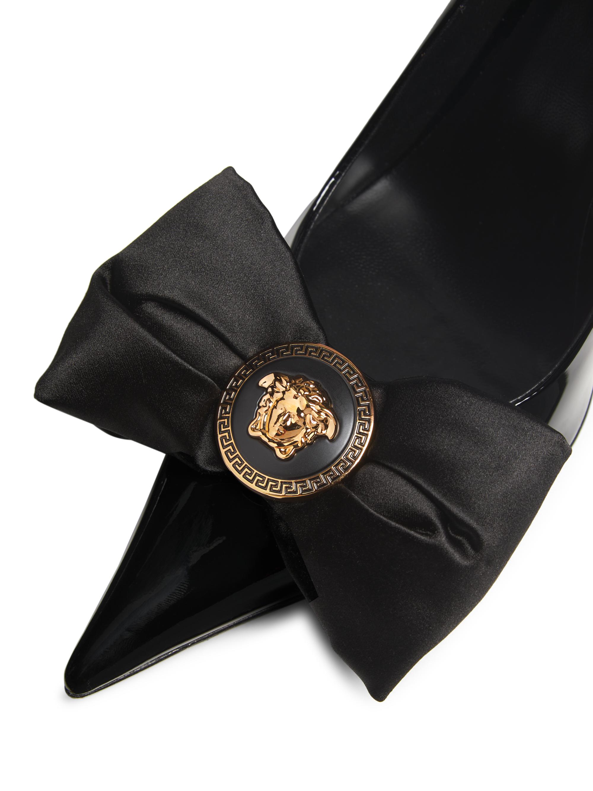 Gianni 110MM Ribbon Leather Pumps