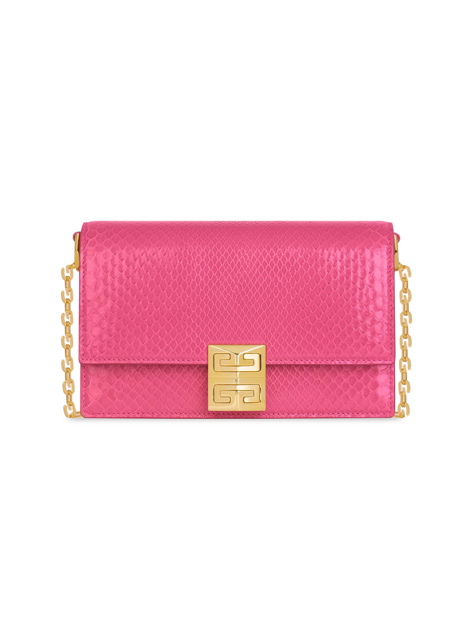 Givenchy Women's  4G Crossbody Bag in Python - Neon Pink