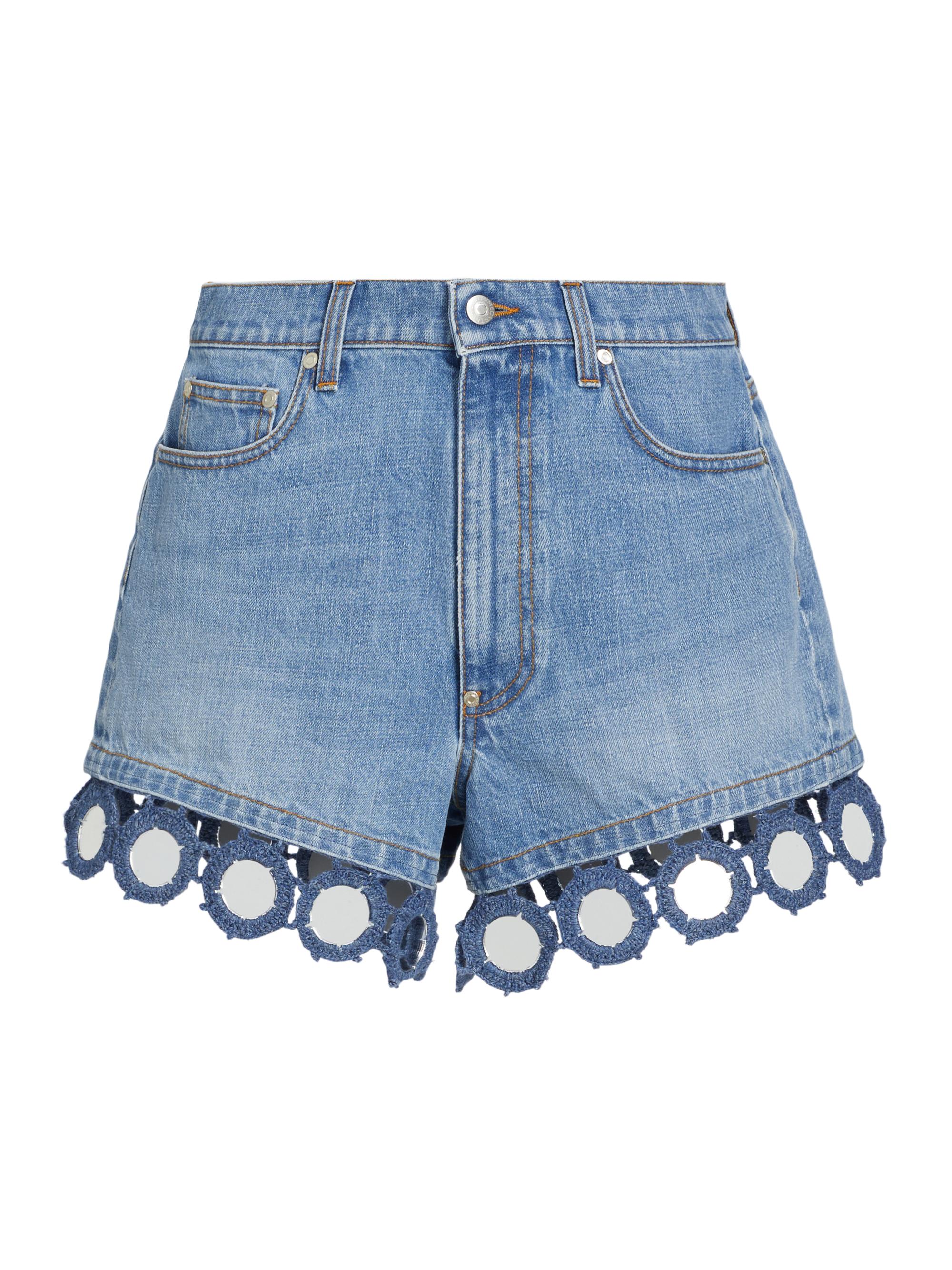 Alexander Wang Bite Logo Denim Shorts | Saks Fifth Avenue