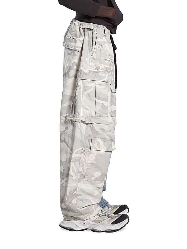 Shop Balenciaga Grayscale Camo Hybrid Baggy Pants | Saks Shop Balenciaga Grayscale Camo Hybrid Baggy Pants | Saks