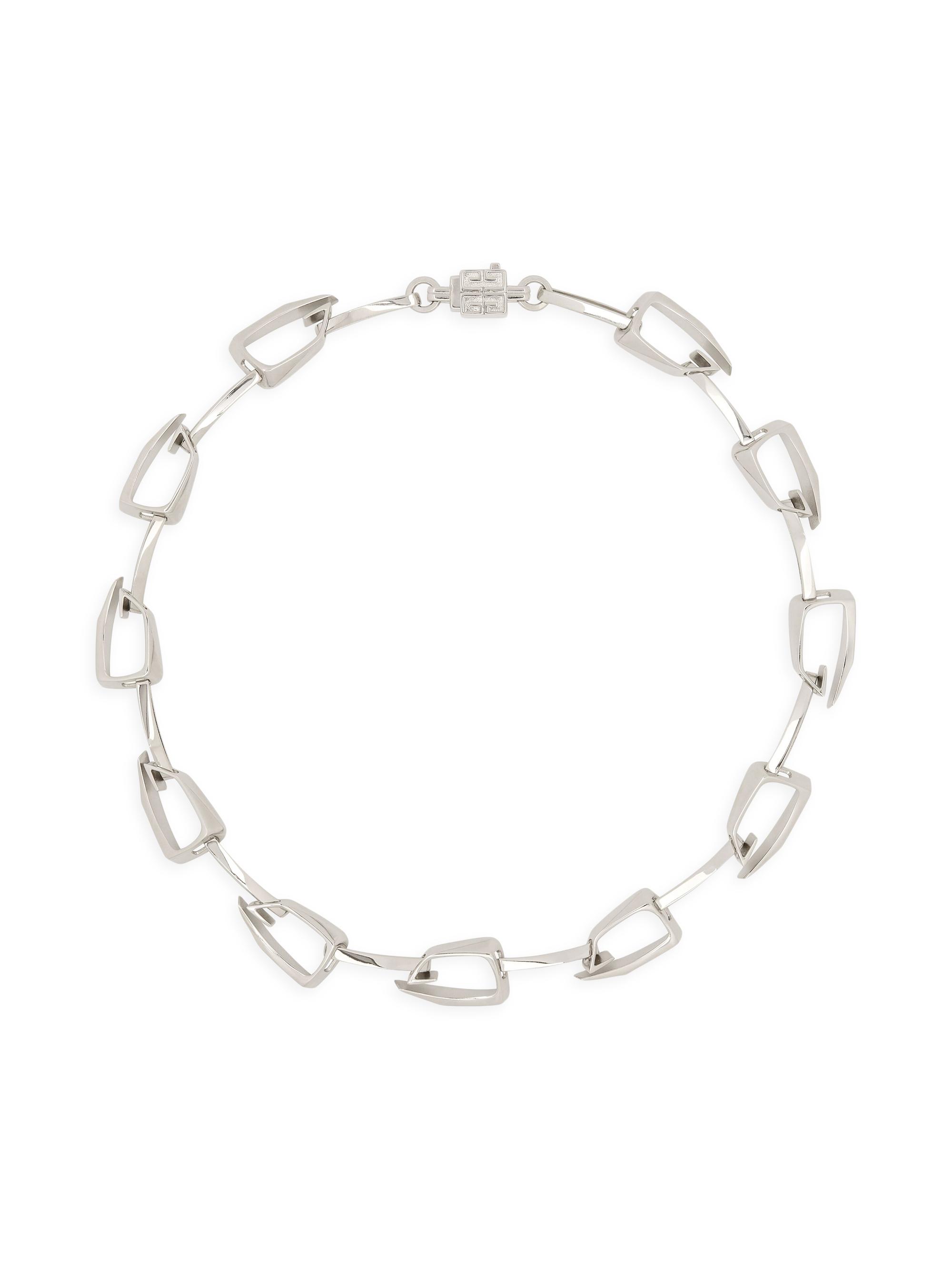 Givenchy Men's Giv Cut Necklace in Metal - Silver
