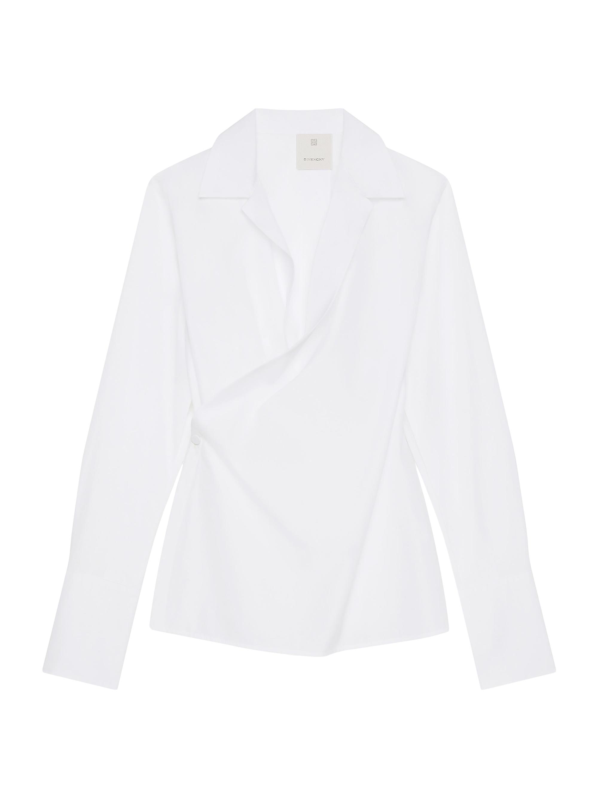 Givenchy Women's Wrap Shirt in Poplin - White