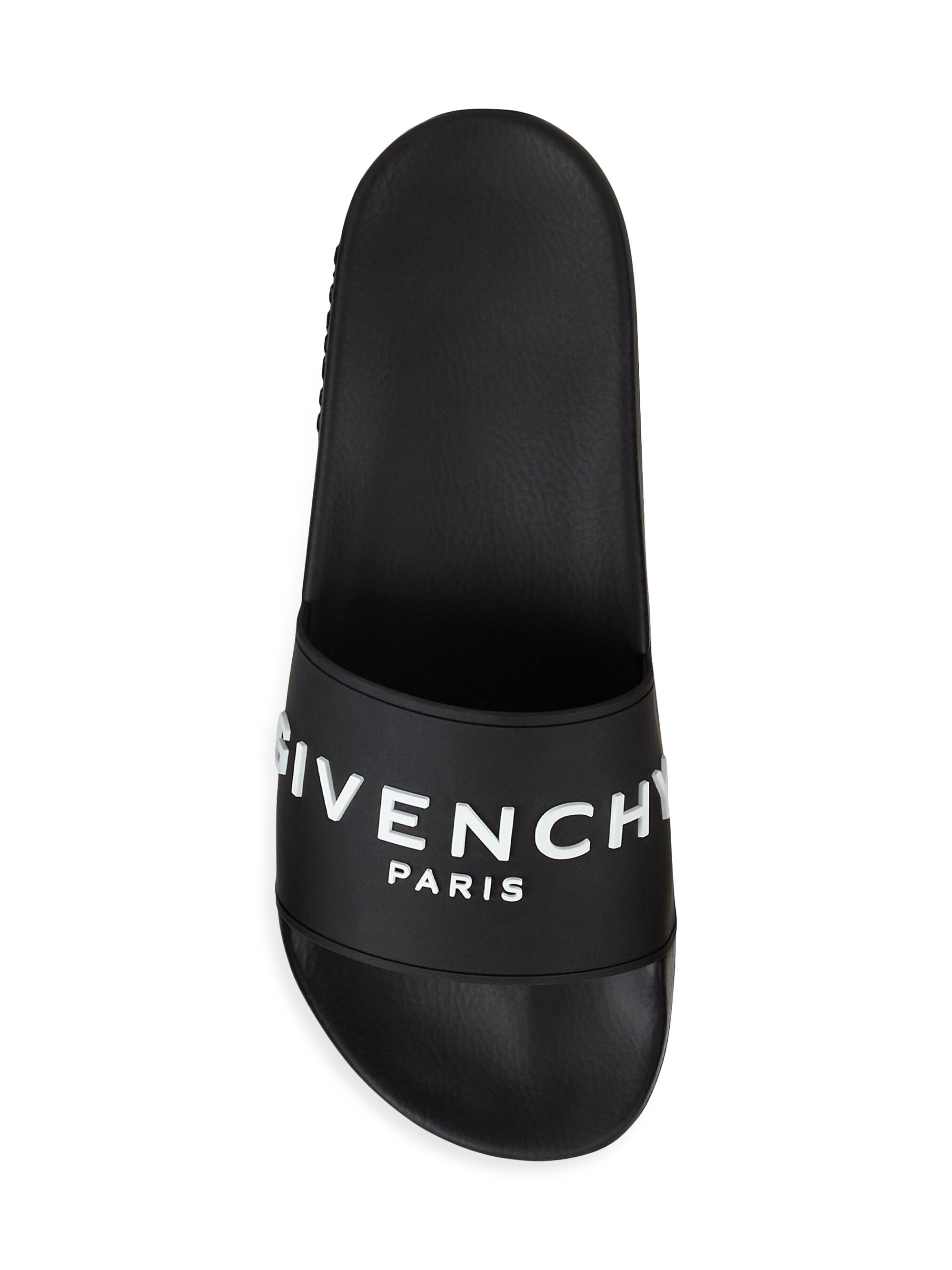 Slide Flat Sandals in Rubber