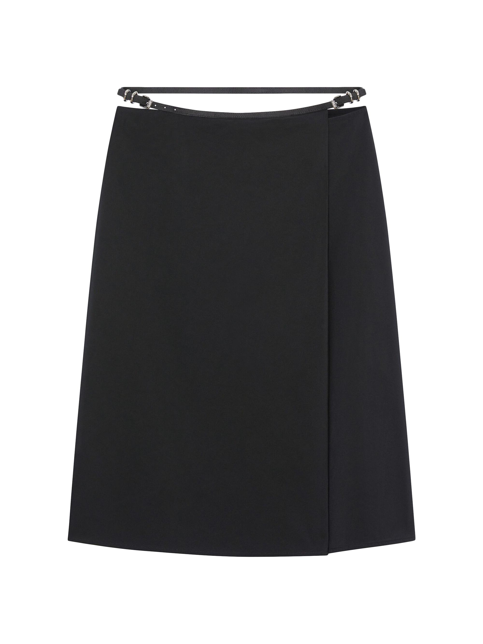Givenchy Women's Voyou Wrap Skirt in Cotton Taffetas - Black