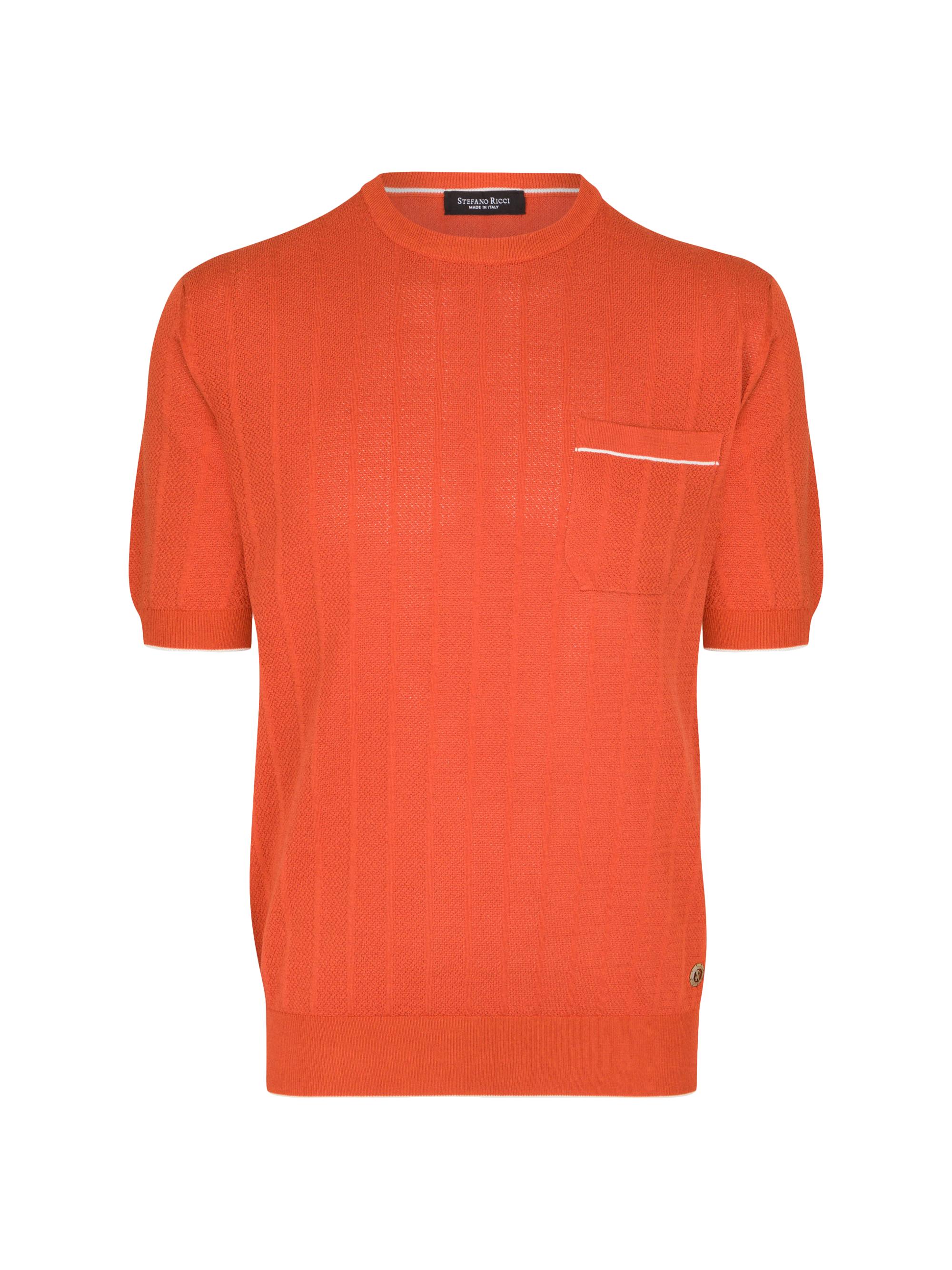 Stefano Ricci Men's Short Sleeve Silk Crewneck Sweater - Yellow