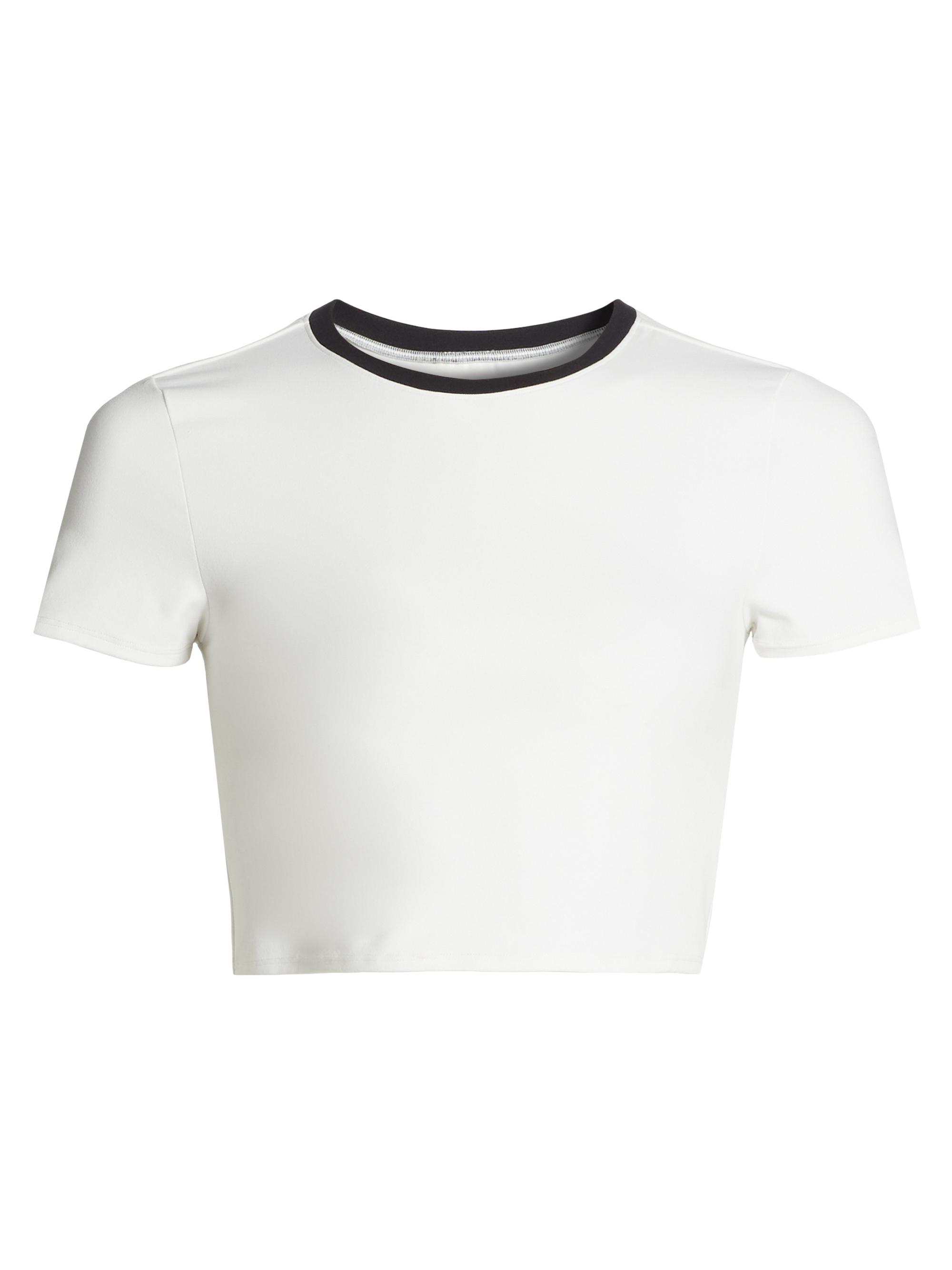 Splits59 Women's Airweight Crop Top - Black White