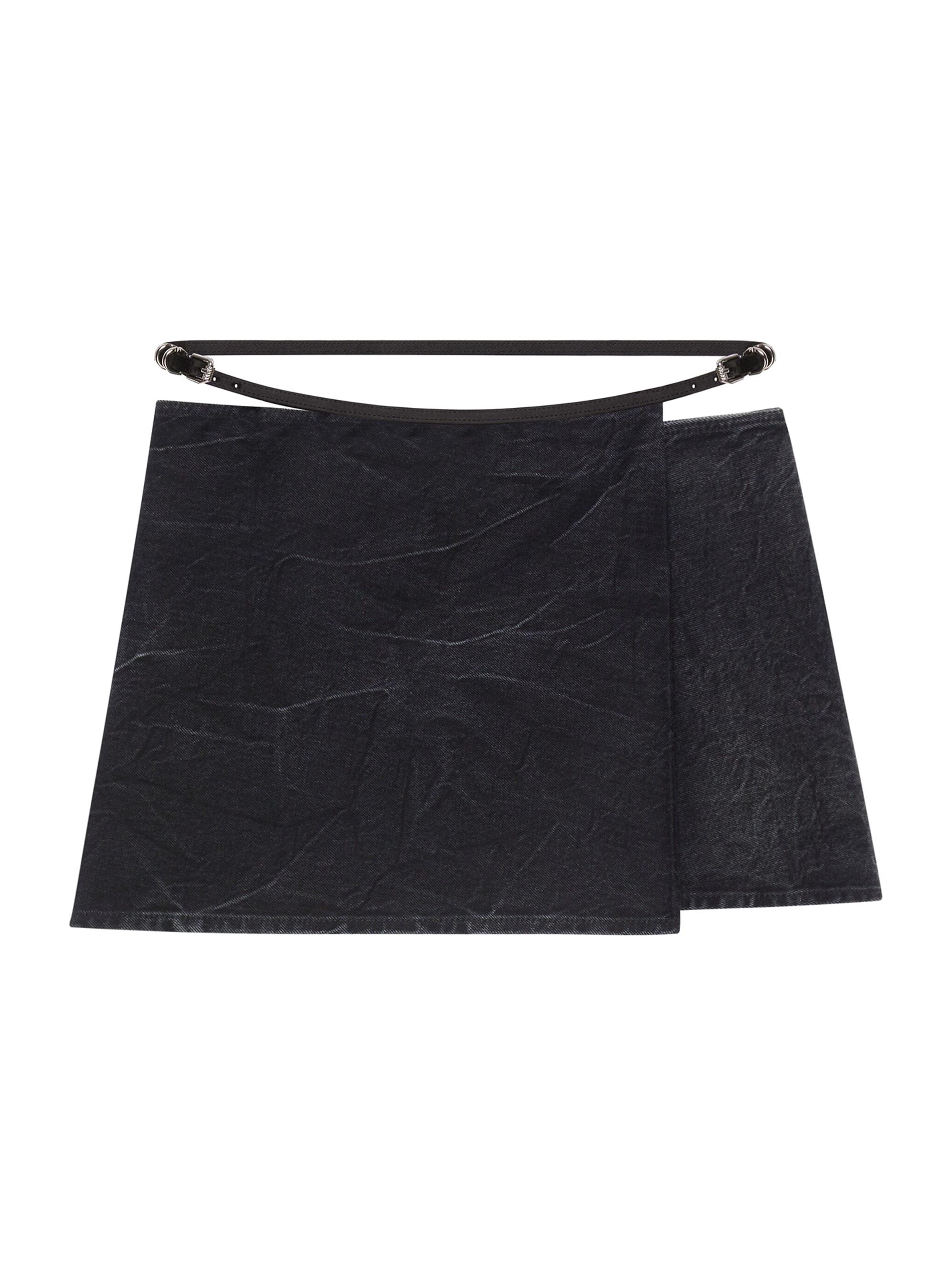 Givenchy Women's Voyou Wrap Skirt in Denim - Black