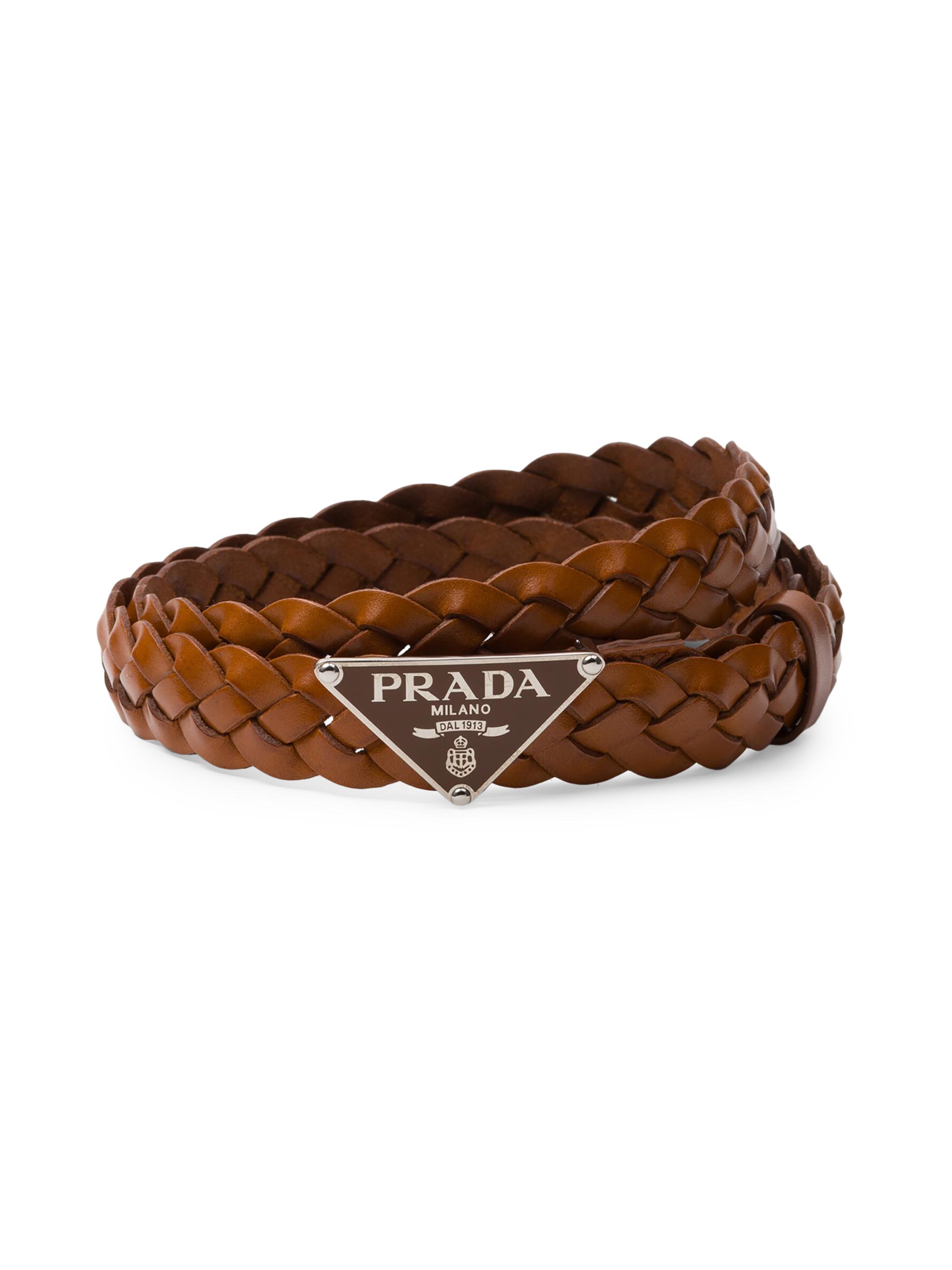 Prada Men's Leather Belt - Brown