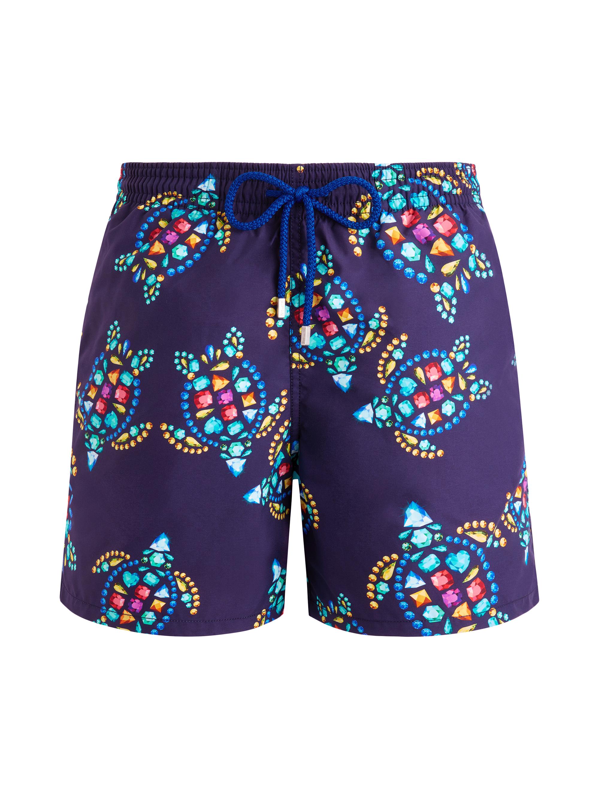 Vilebrequin Men's Vendôme Turtles Cotton Swim Shorts - Navy Multi