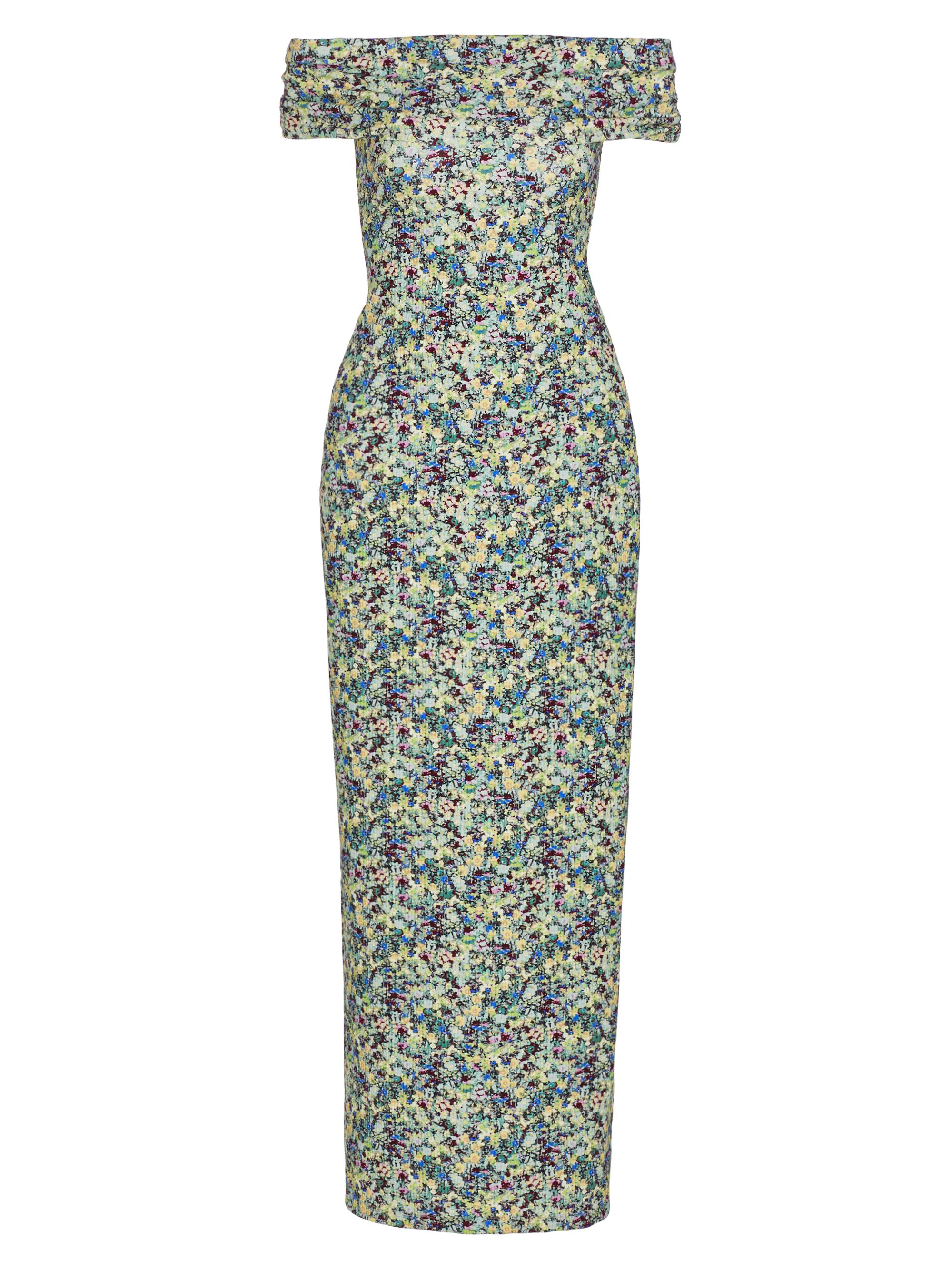 Derek Lam 10 Crosby Women's Nanette Off-The-Shoulder Dress - Teal Multi