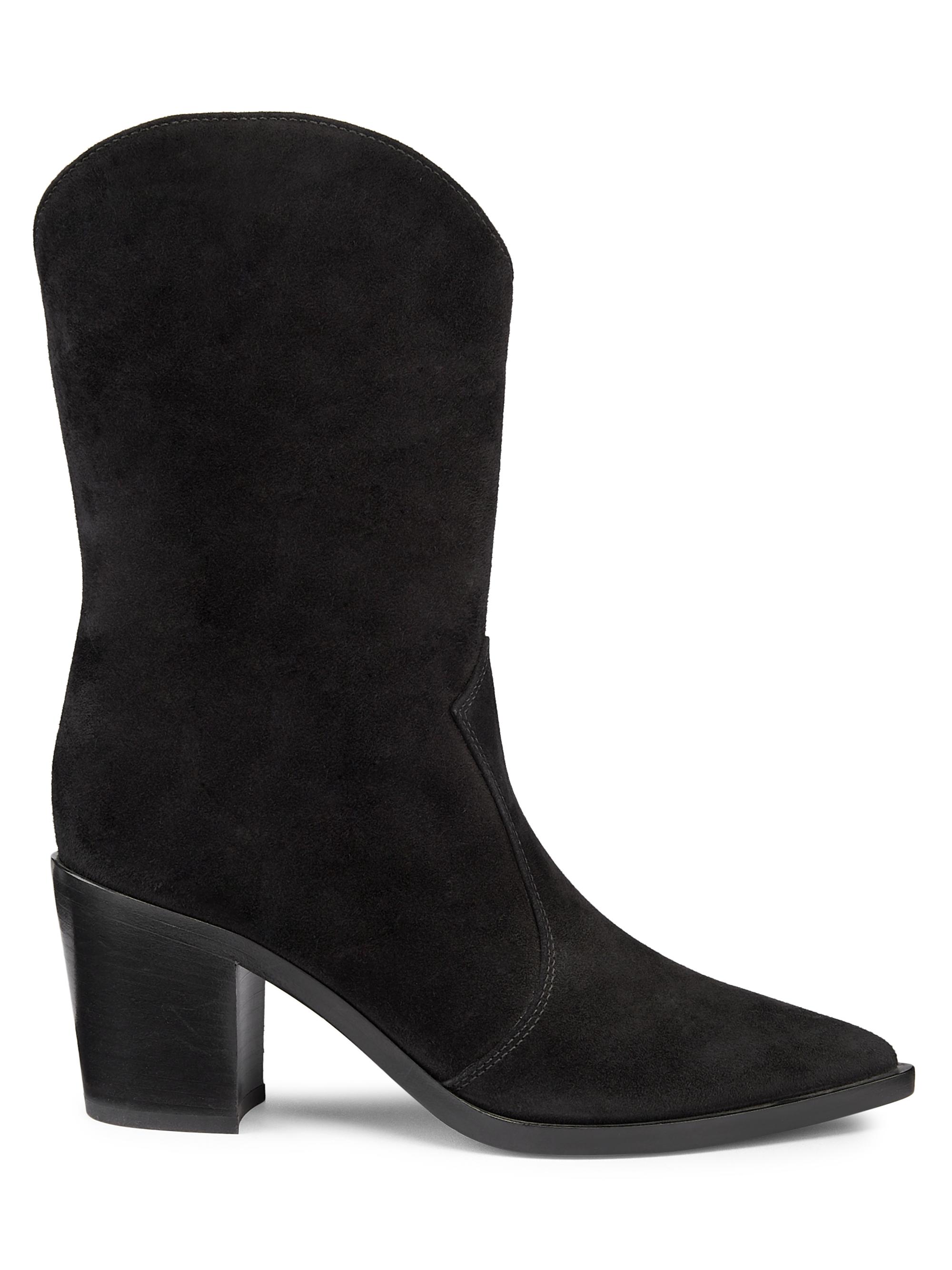Gianvito Rossi Women's Denver 70MM Suede Boots - Black