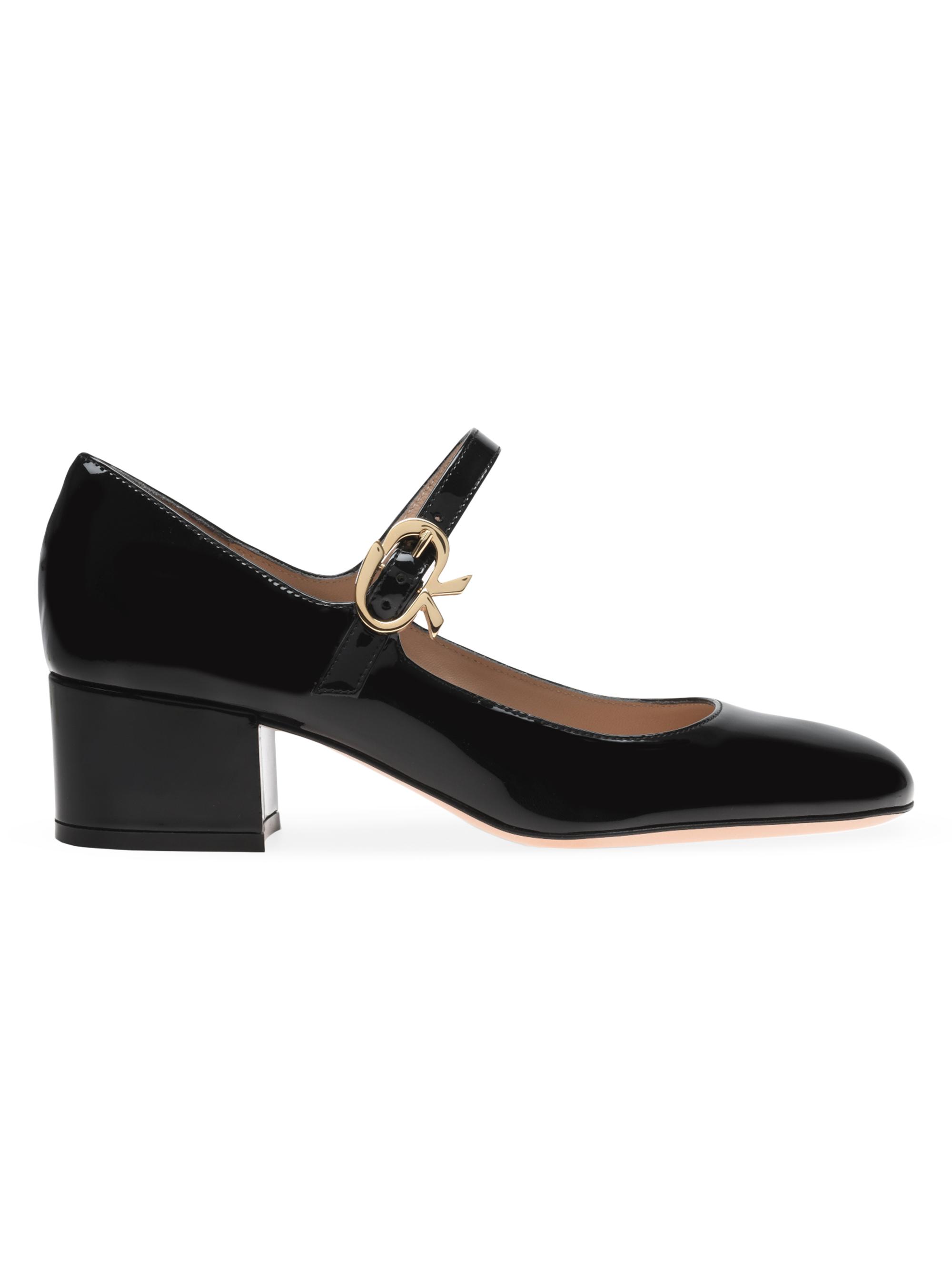 Gianvito Rossi Mary Ribbon 45MM Vernice Mary Janes | Saks Fifth Avenue
