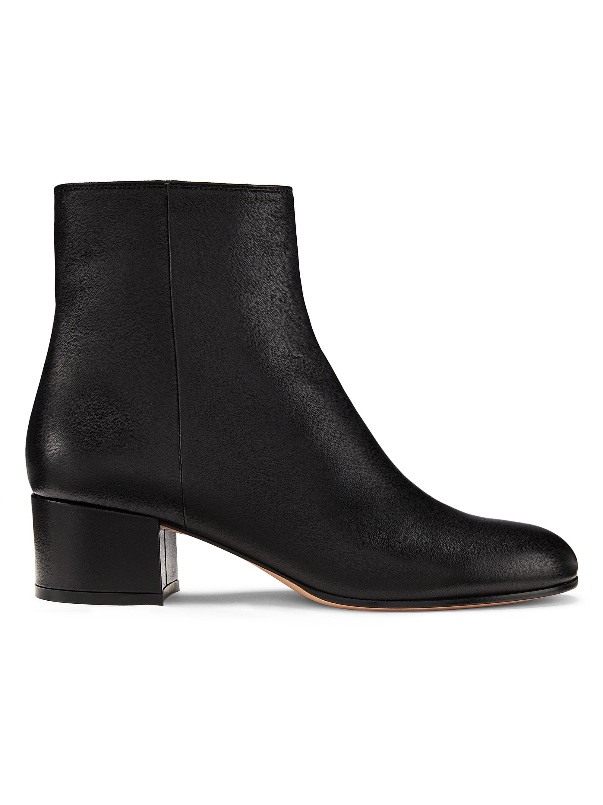 Gianvito Rossi Women's 45MM Glove Leather Booties - Black