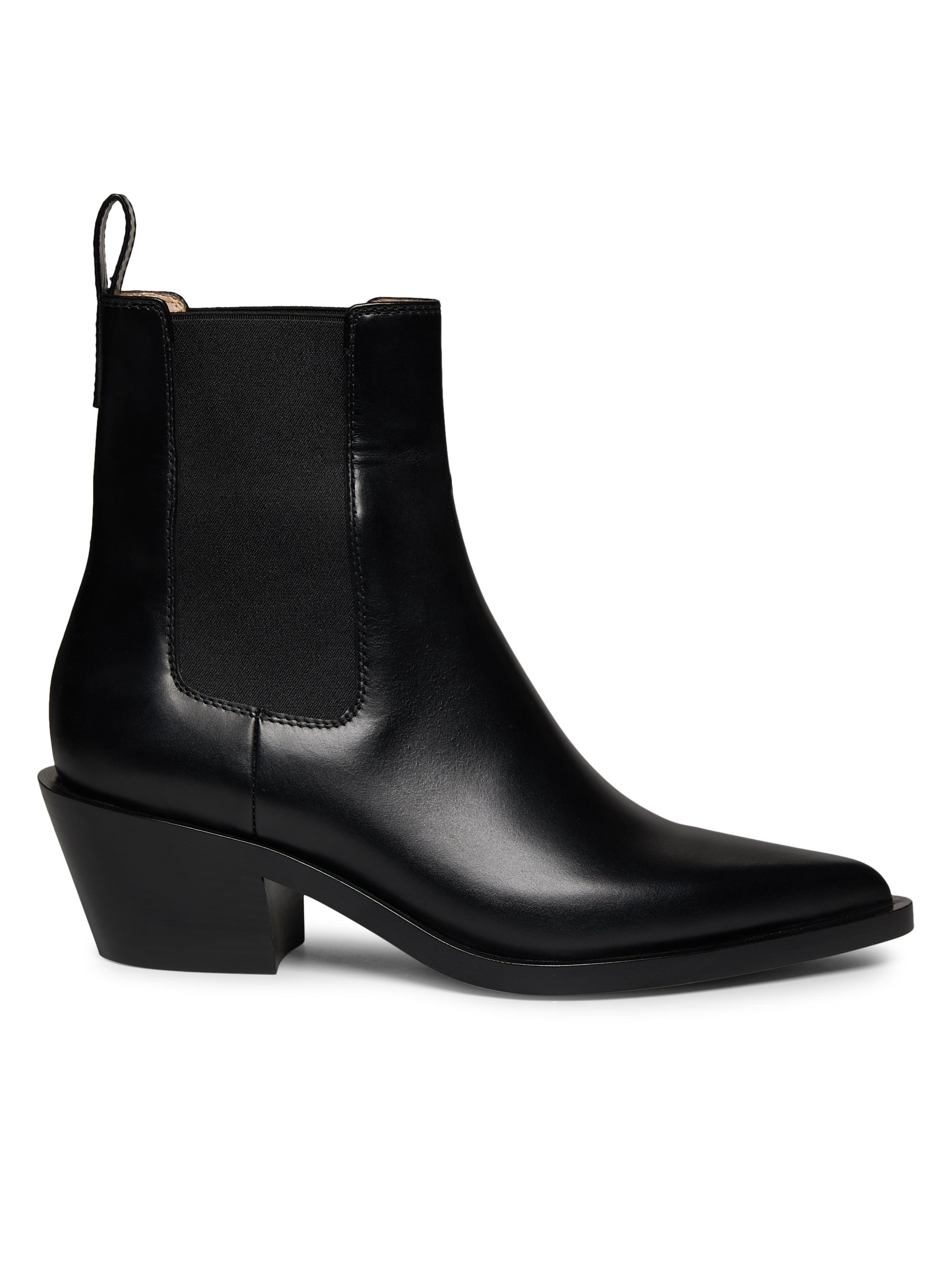 Gianvito Rossi Women's Dover 45MM Leather Booties - Black
