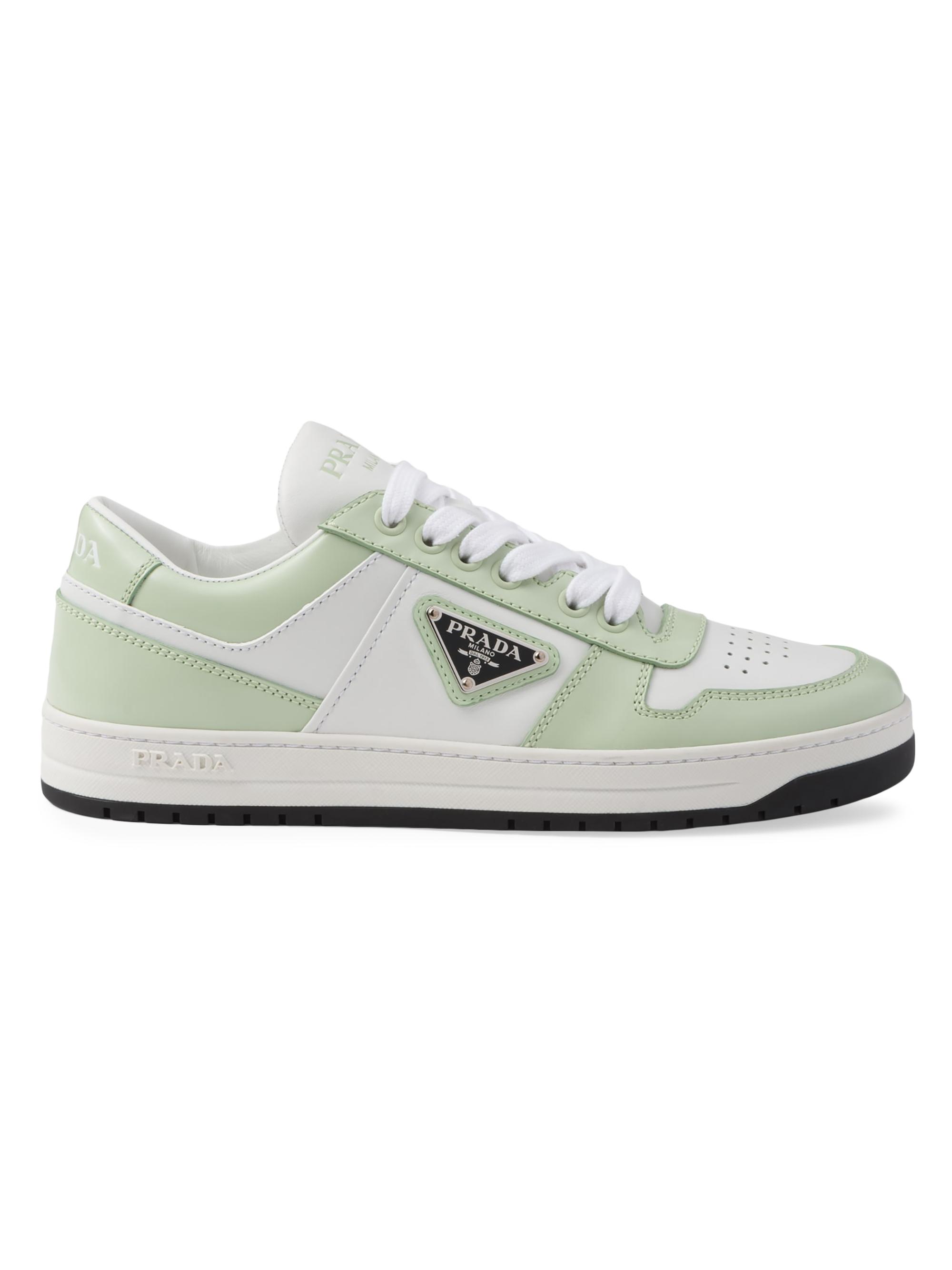 Prada Women's Downtown Leather Sneakers - Yellow White