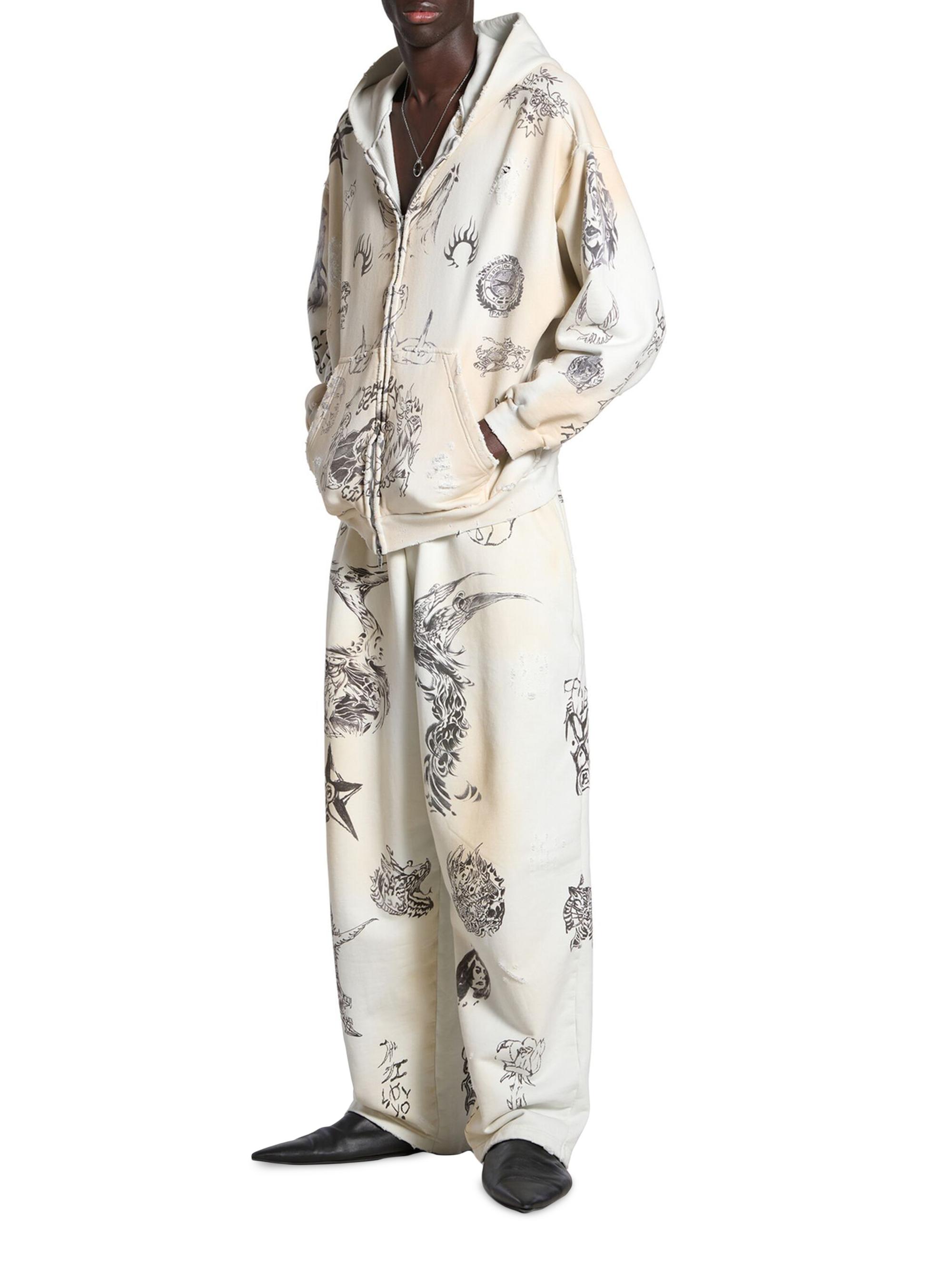 Balenciaga Tat Zip-Up Hoodie | Saks Fifth Avenue