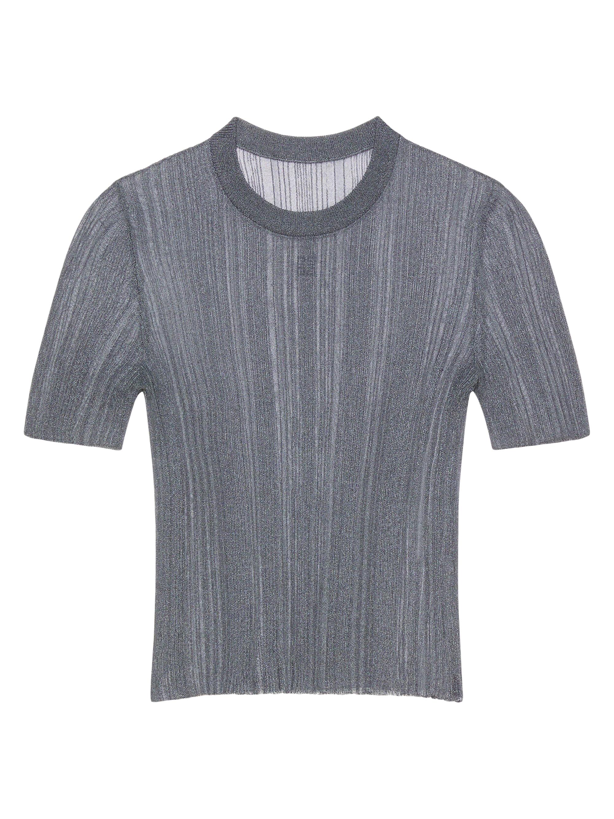Givenchy Women's Slim Fit Sweater in Transparent Knit - Shark Grey