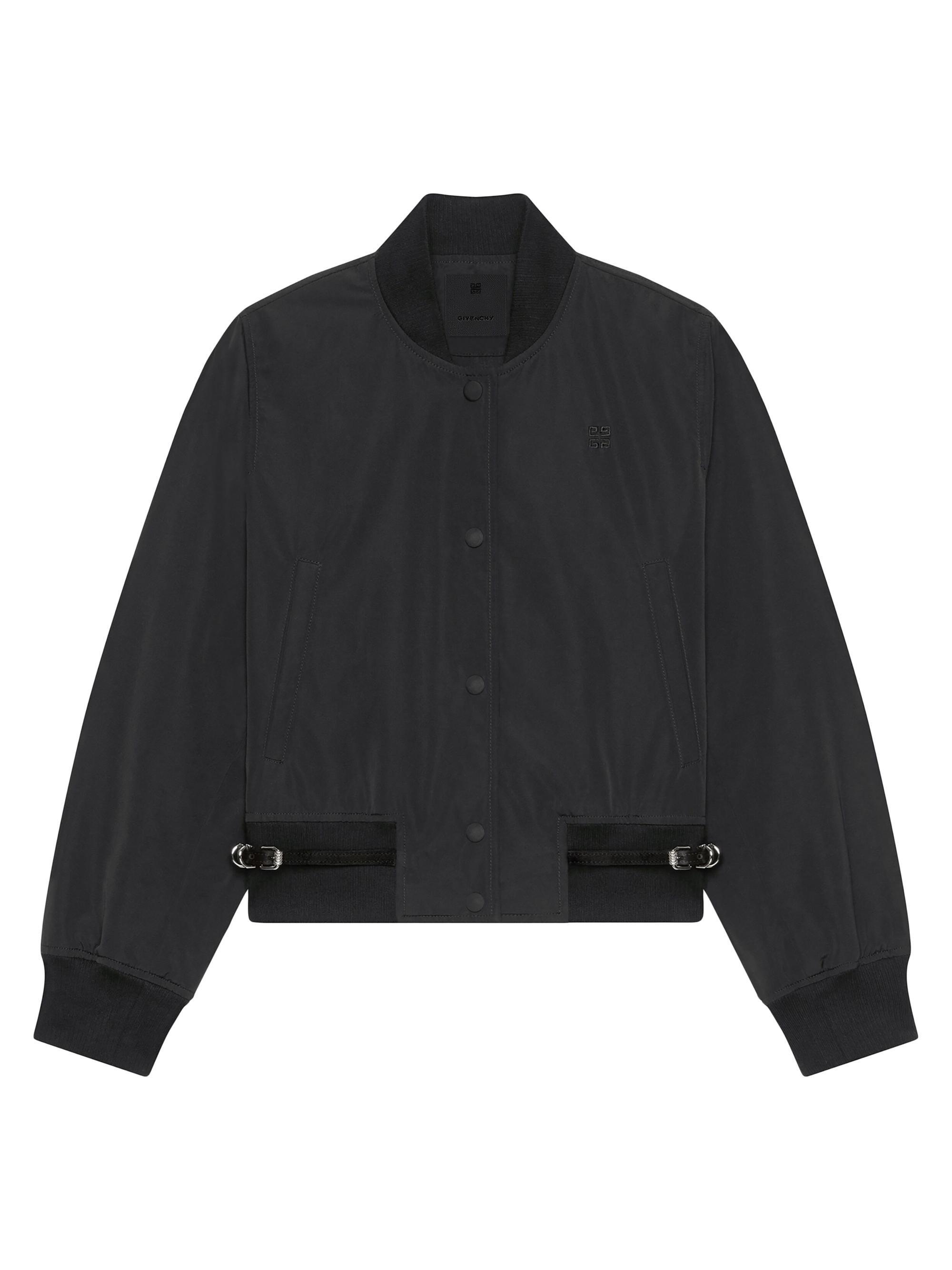 Givenchy Women's Voyou Varsity Jacket in Cotton Taffetas - Black