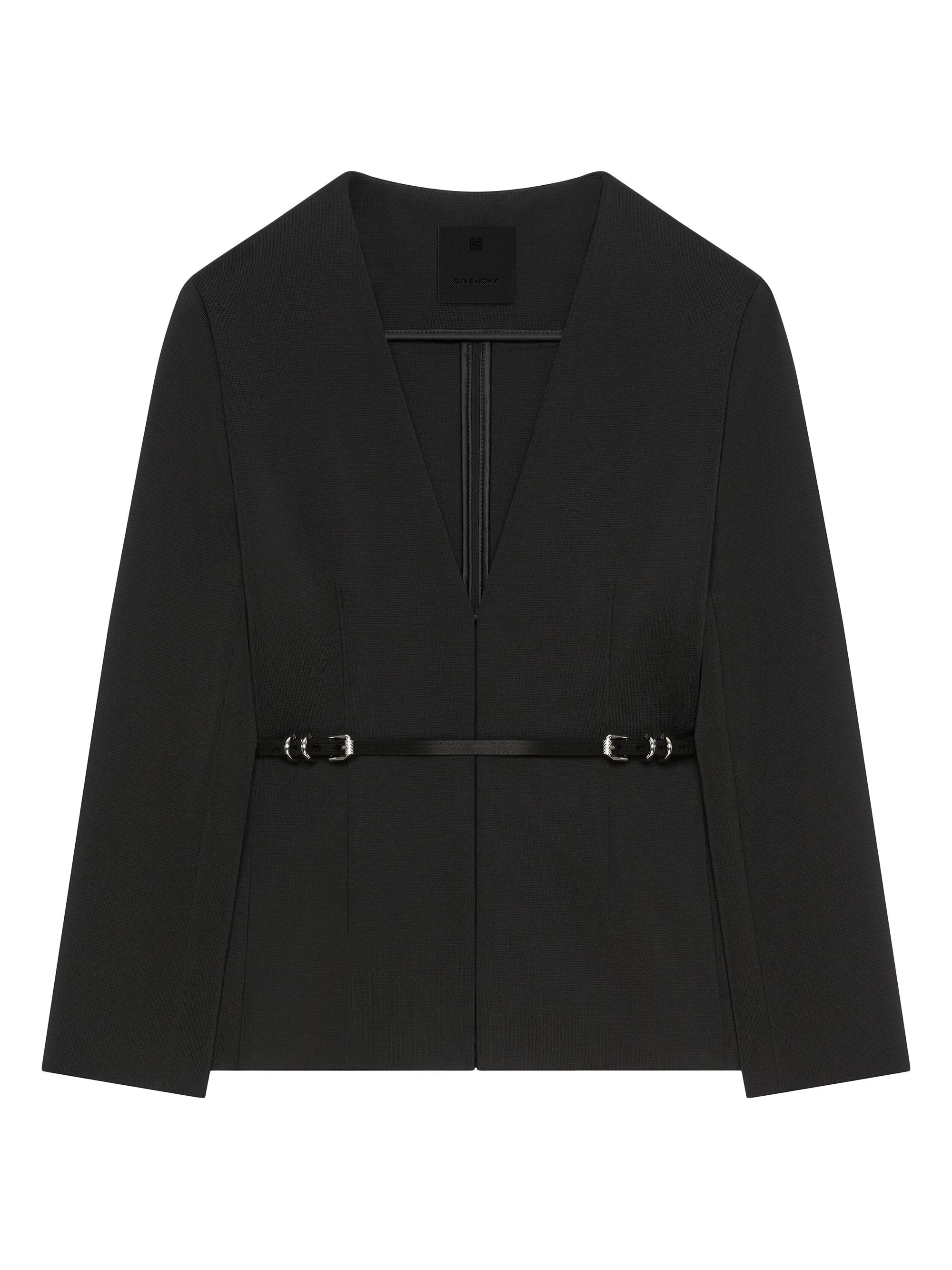 Givenchy Women's Slim Fit Voyou Jacket in Punto Milano - Black