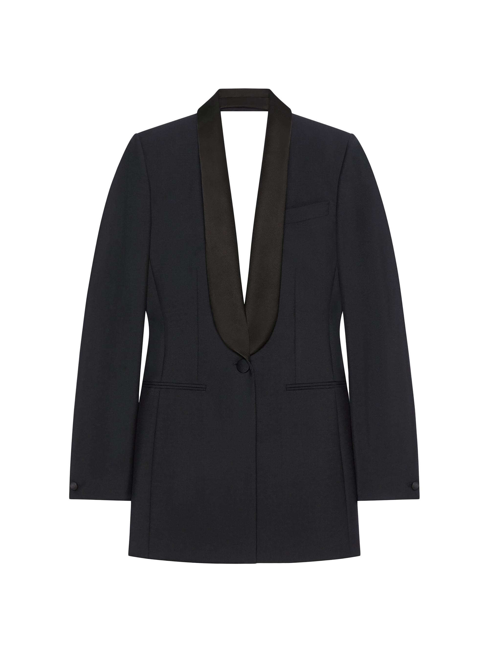 Givenchy Women's Draped Jacket in Wool and Mohair - Black