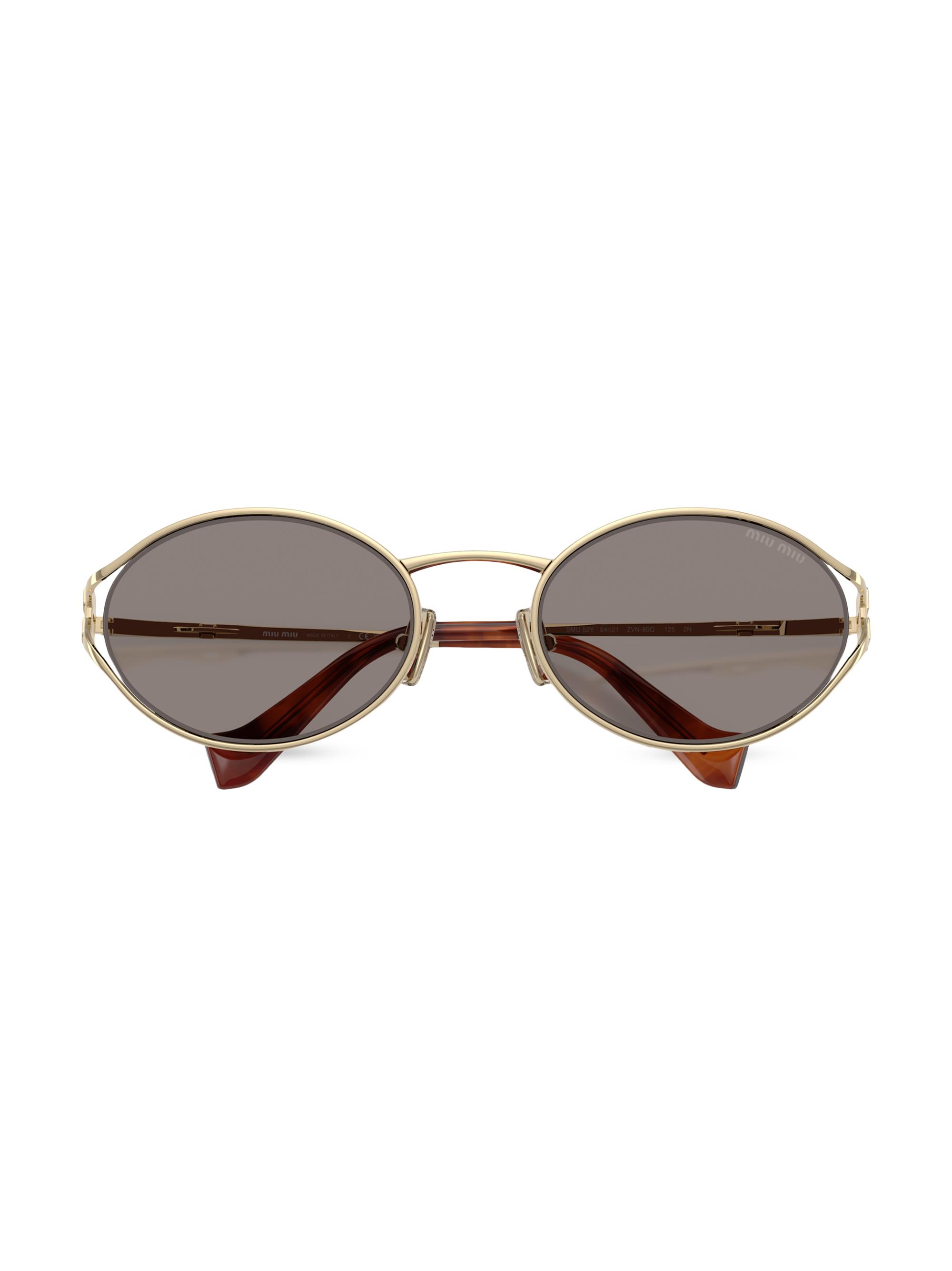 Miu Miu 54MM Metal Round Sunglasses | Saks Fifth Avenue