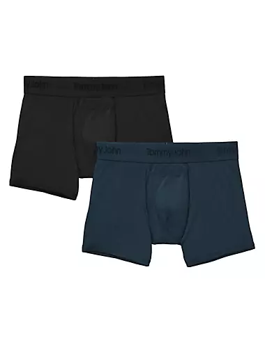  Tommy John Mens Trunk 4 - 2 Pack - Underwear - Cotton Basics  Boxers