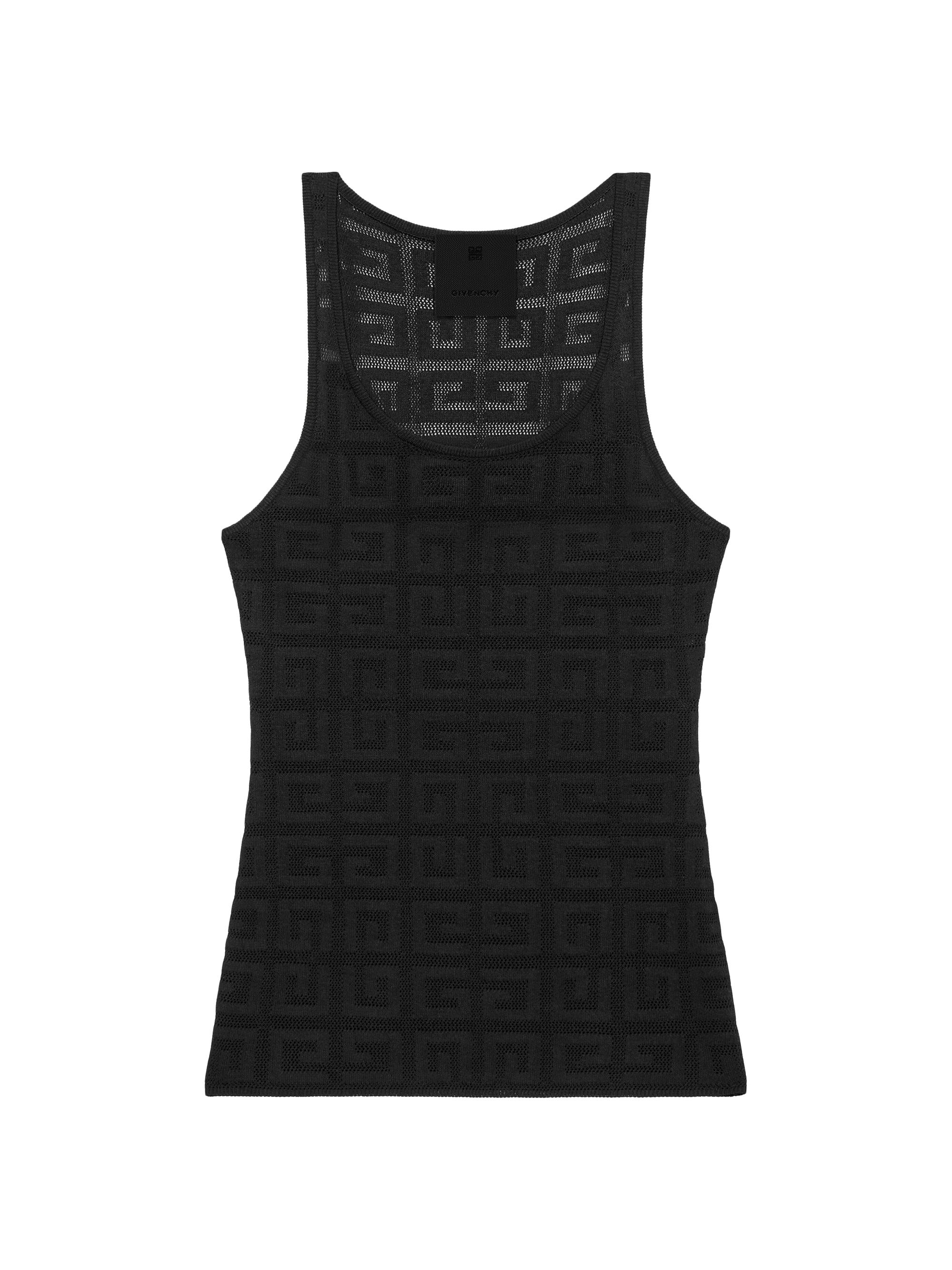 Givenchy Women's Slim Fit Tank Top in 4G Jacquard - Black