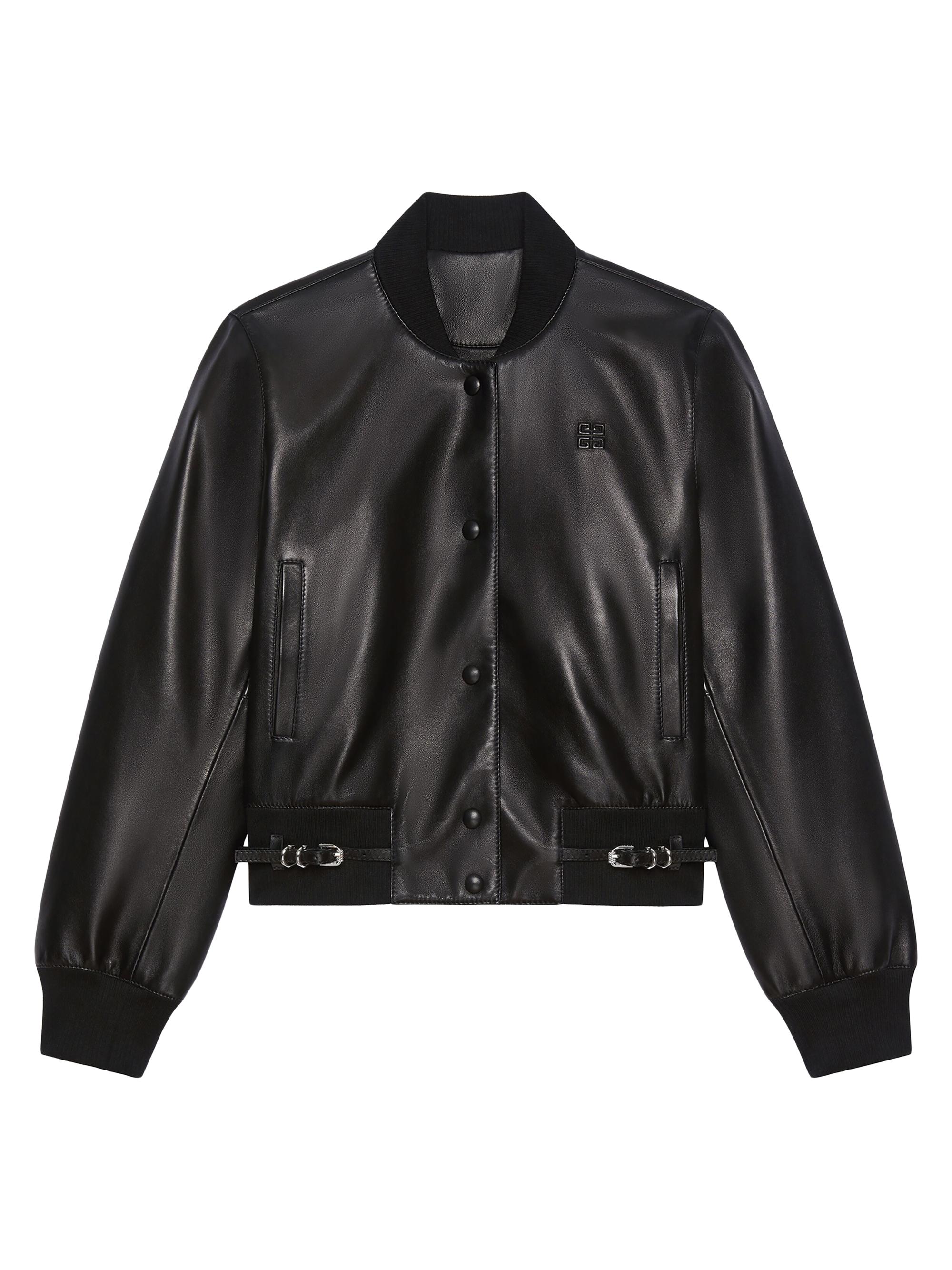 Givenchy Women's Voyou Varsity Jacket in Leather - Black