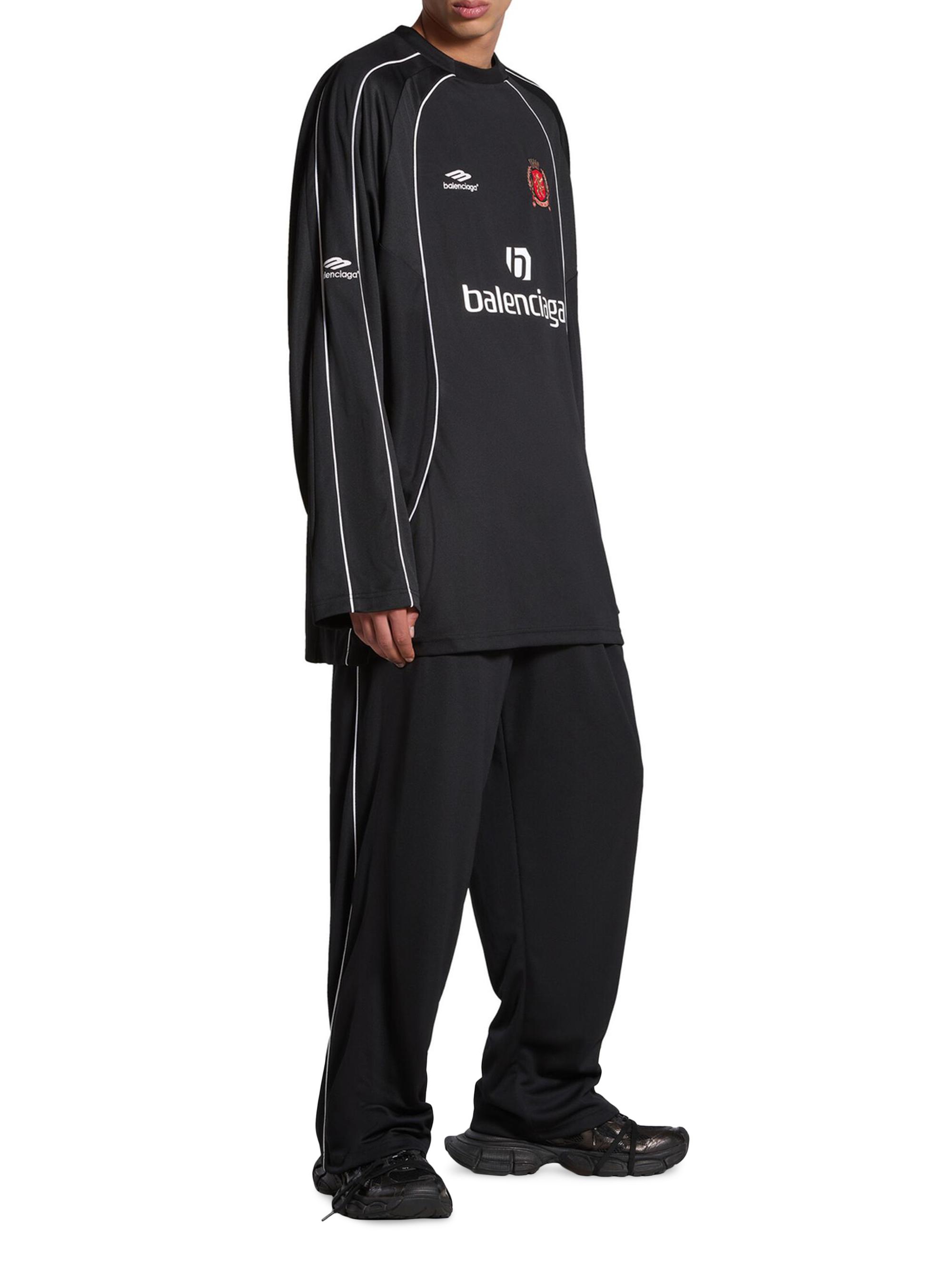 Balenciaga Paris Soccer Long Sleeve Oversized T-Shirt | Saks Fifth